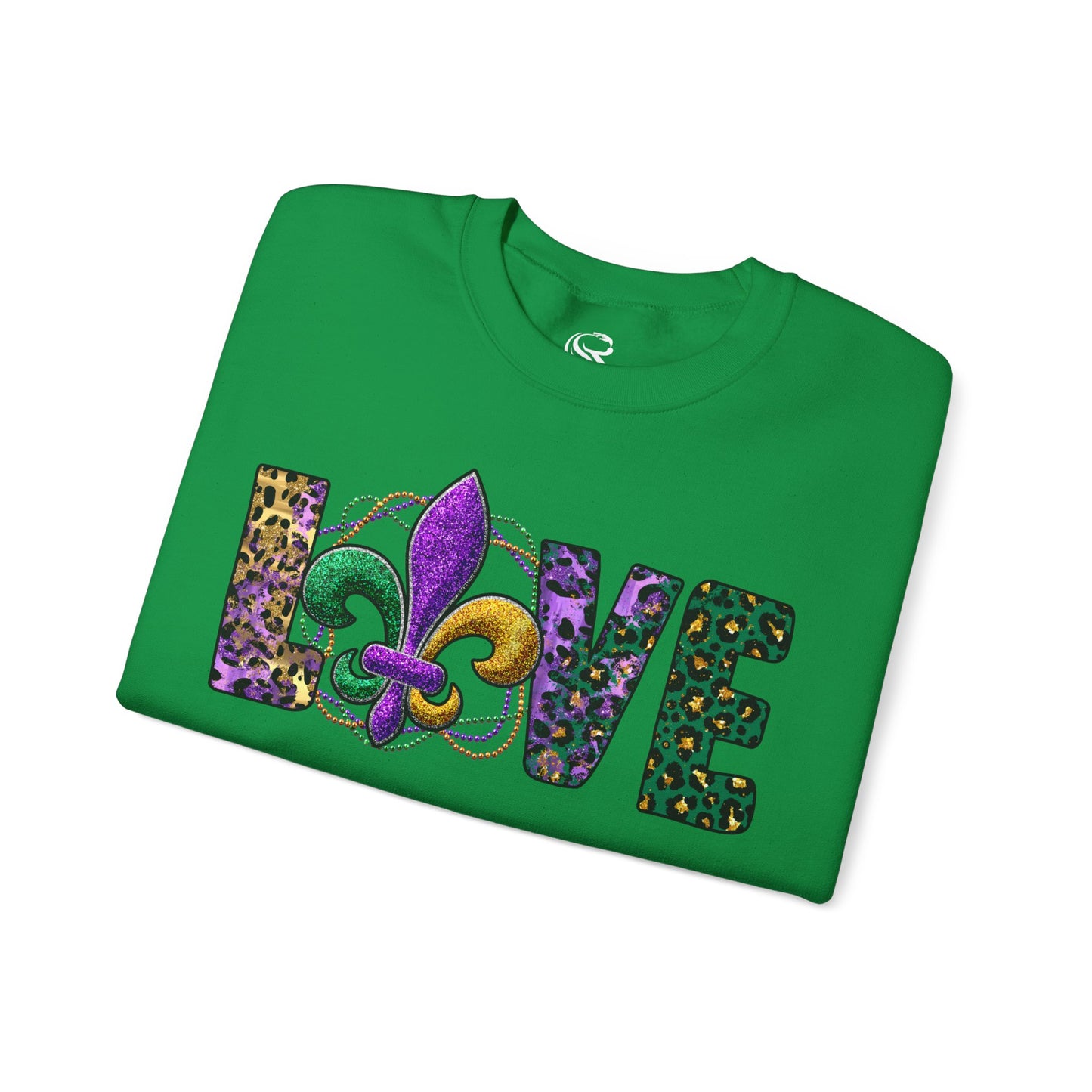 Love Mardi Gras Unisex Heavy Blend Crewneck Sweatshirt