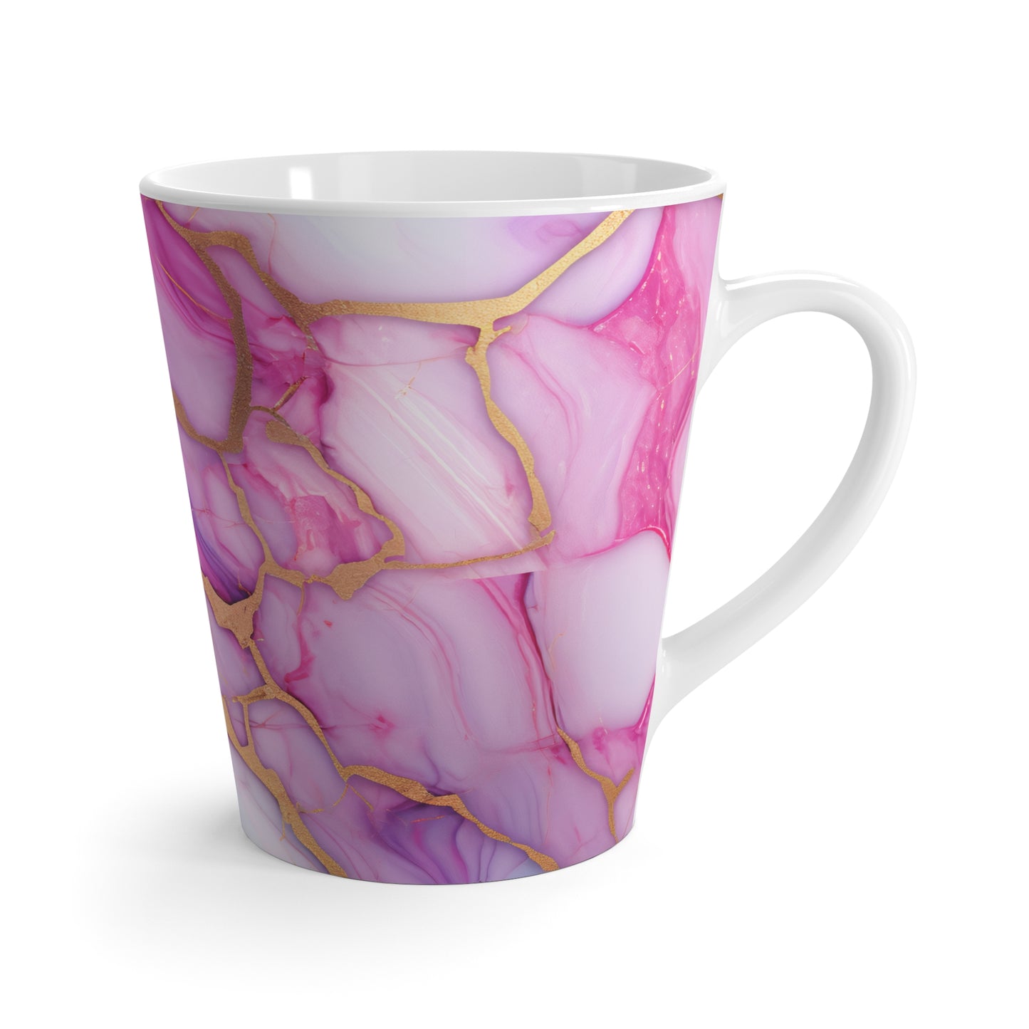 Pink & Gold Latte Mug 12oz