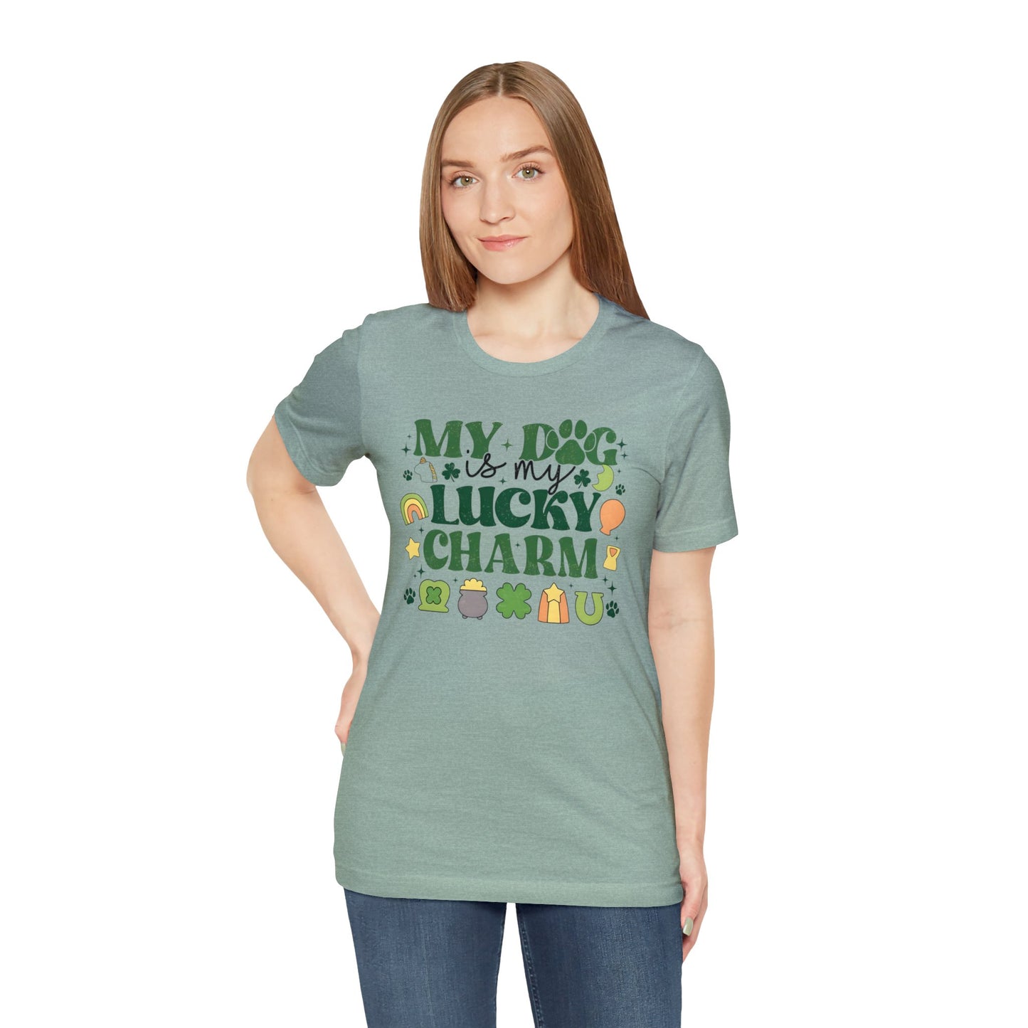 "Lucky Dog"  Unisex Jersey Short Sleeve Tee