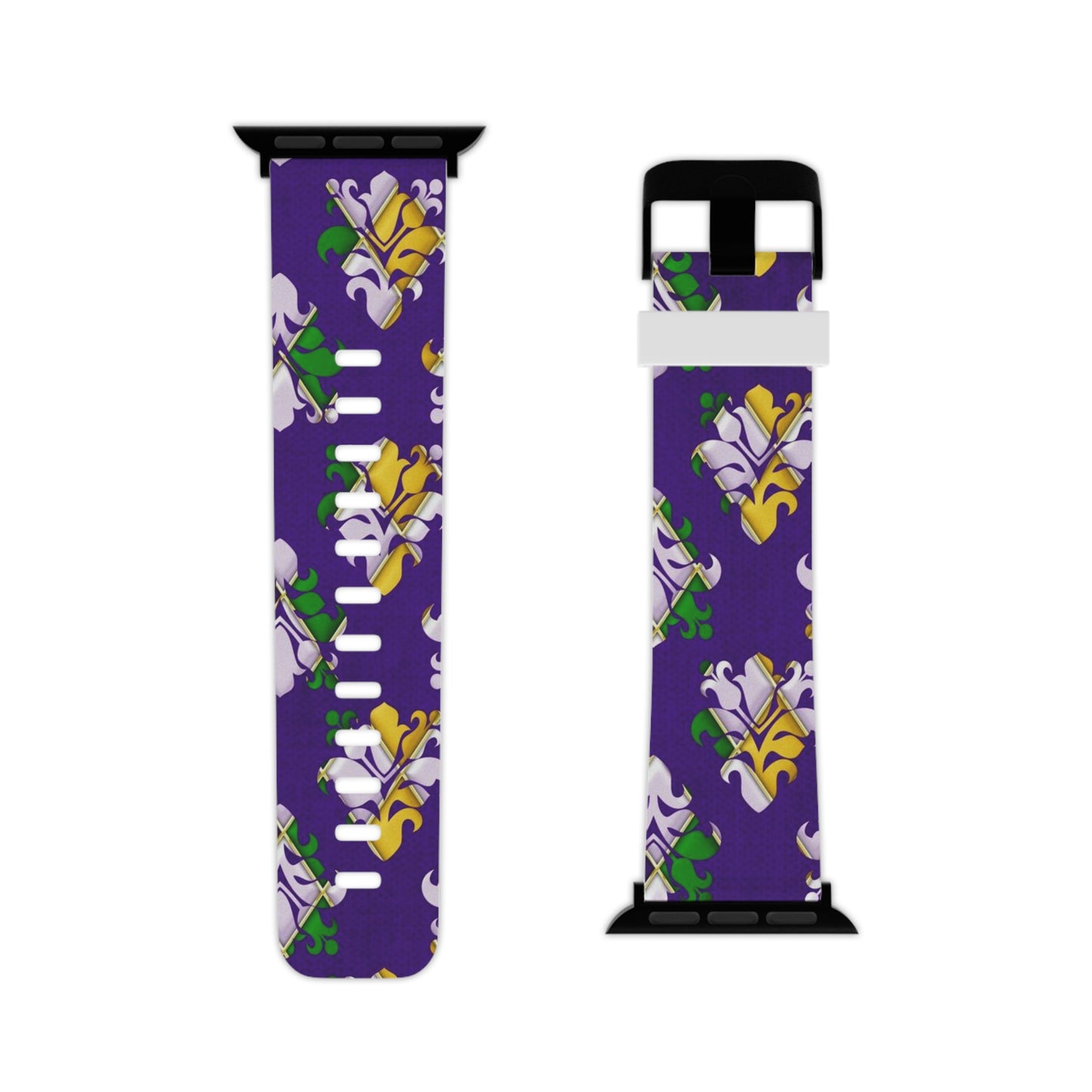 Mardi Gras Flower Design Band for Apple Watch