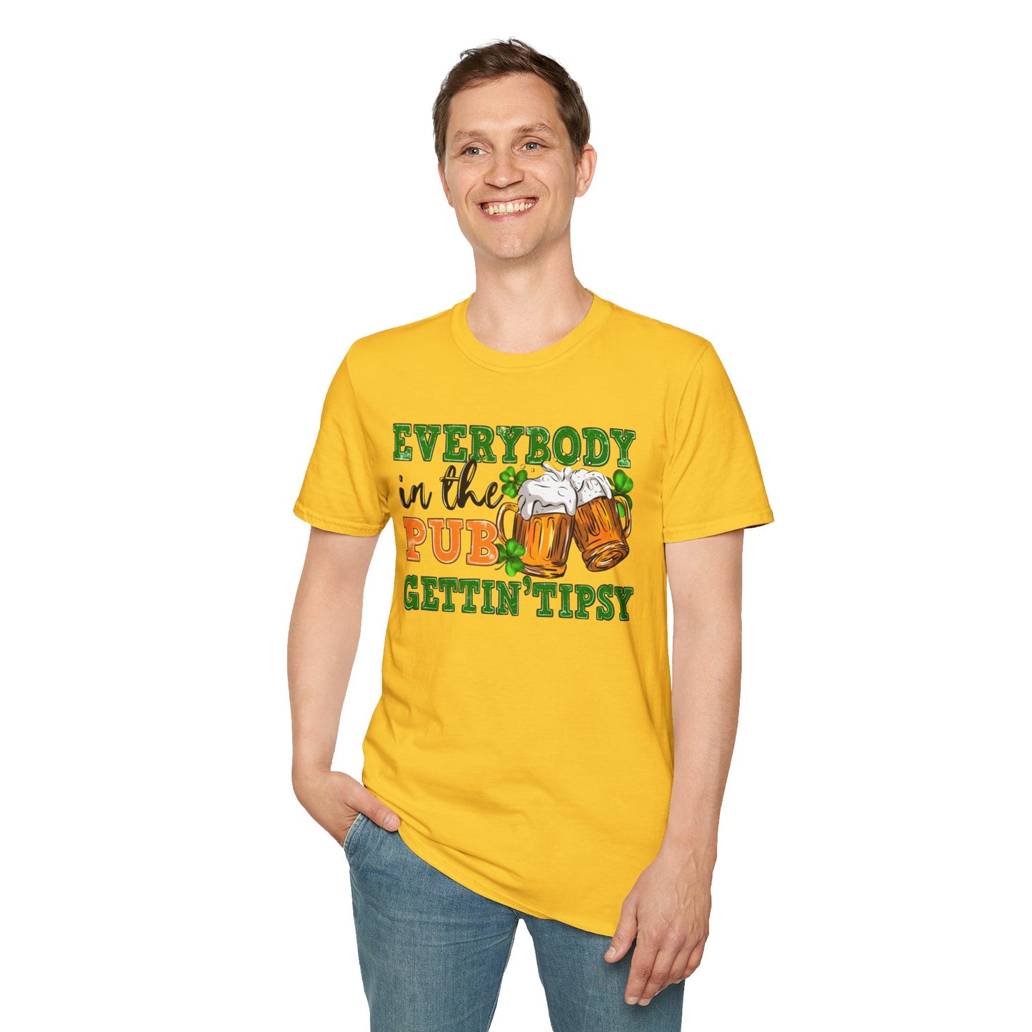 "Everybody In The Pub Getting Tipsy" Unisex Softstyle T-Shirt