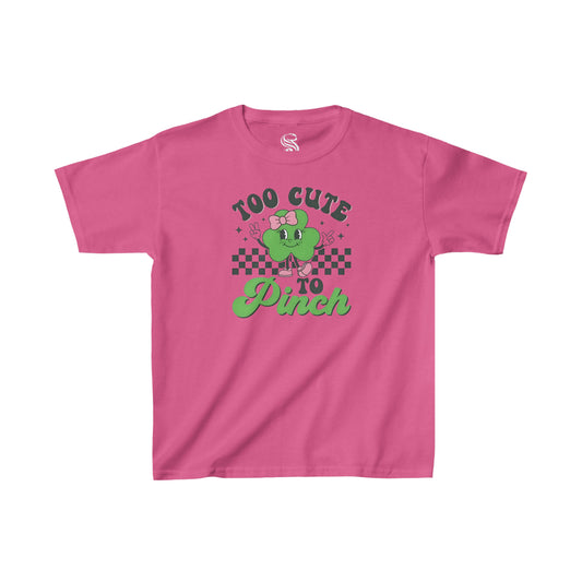 "Too Cute To Pinch" Kids Heavy Cotton Tee