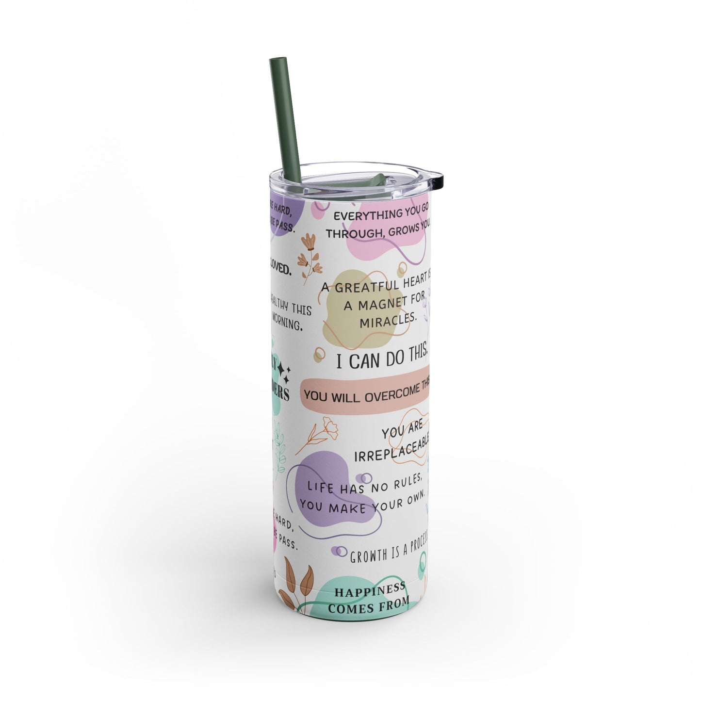 Copy of "Daily Reminders" Skinny Matte Tumbler, 20oz