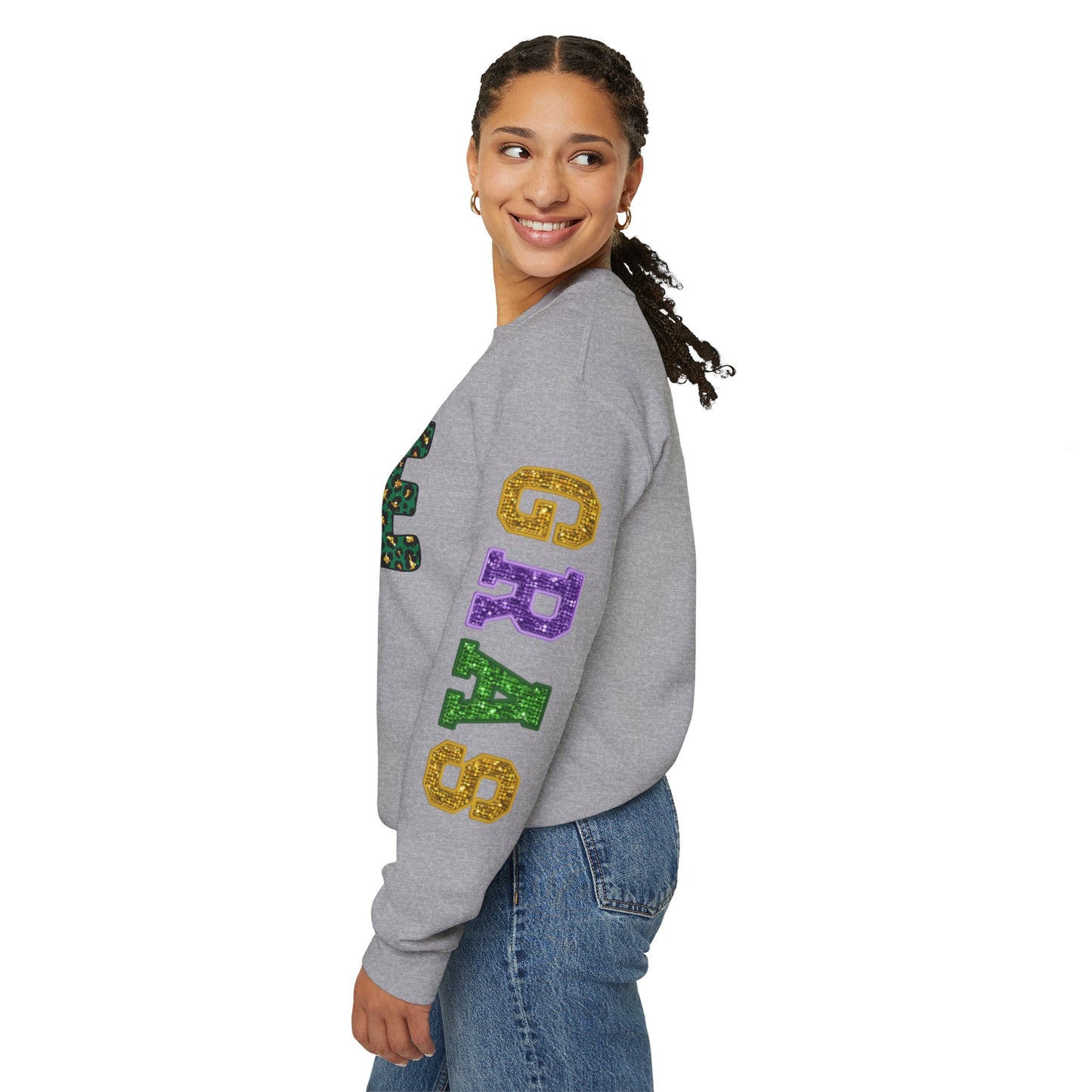 Love Mardi Gras Unisex Heavy Blend Crewneck Sweatshirt