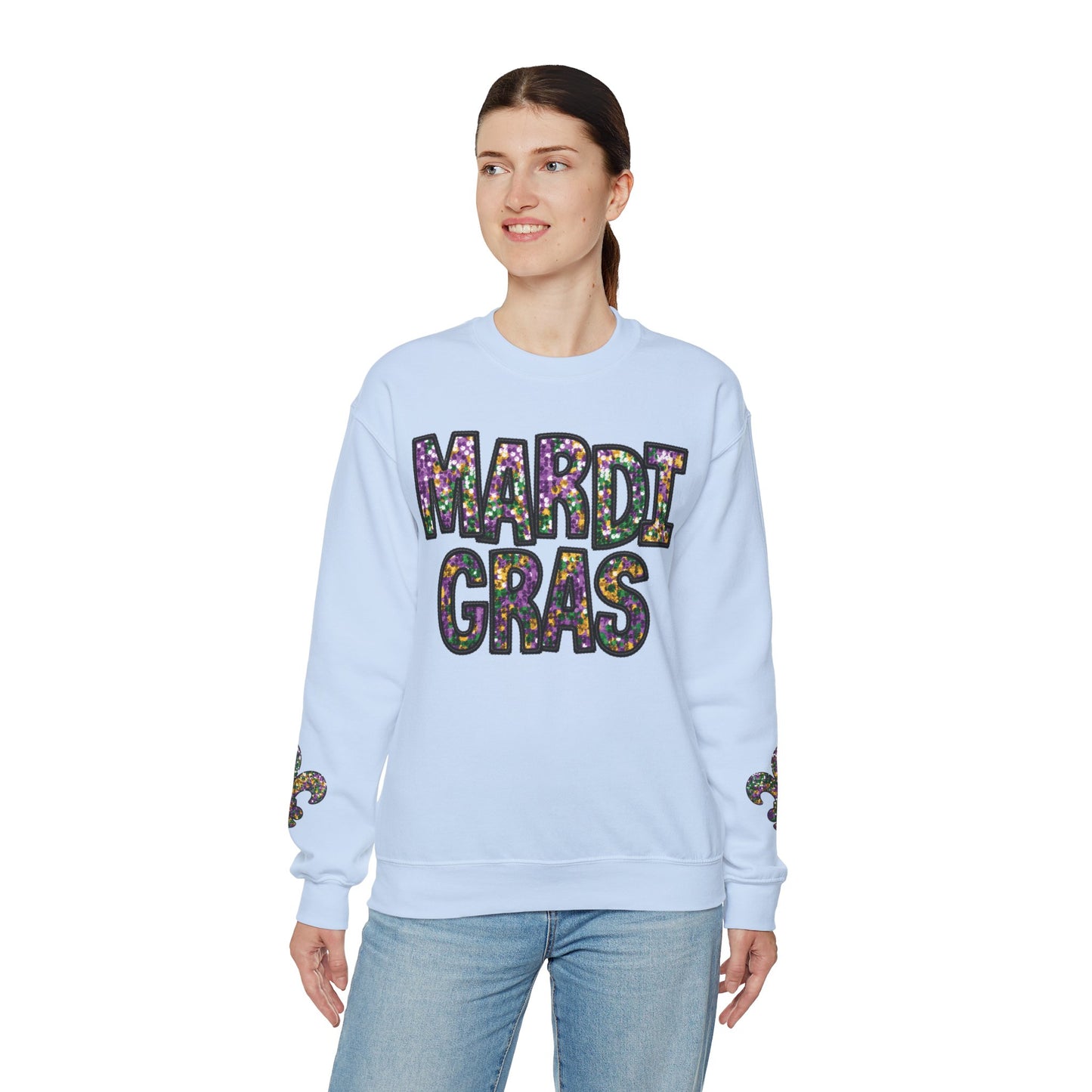 "Carnival Sparkle" Mardi Gras Unisex Heavy Blend Crewneck Sweatshirt