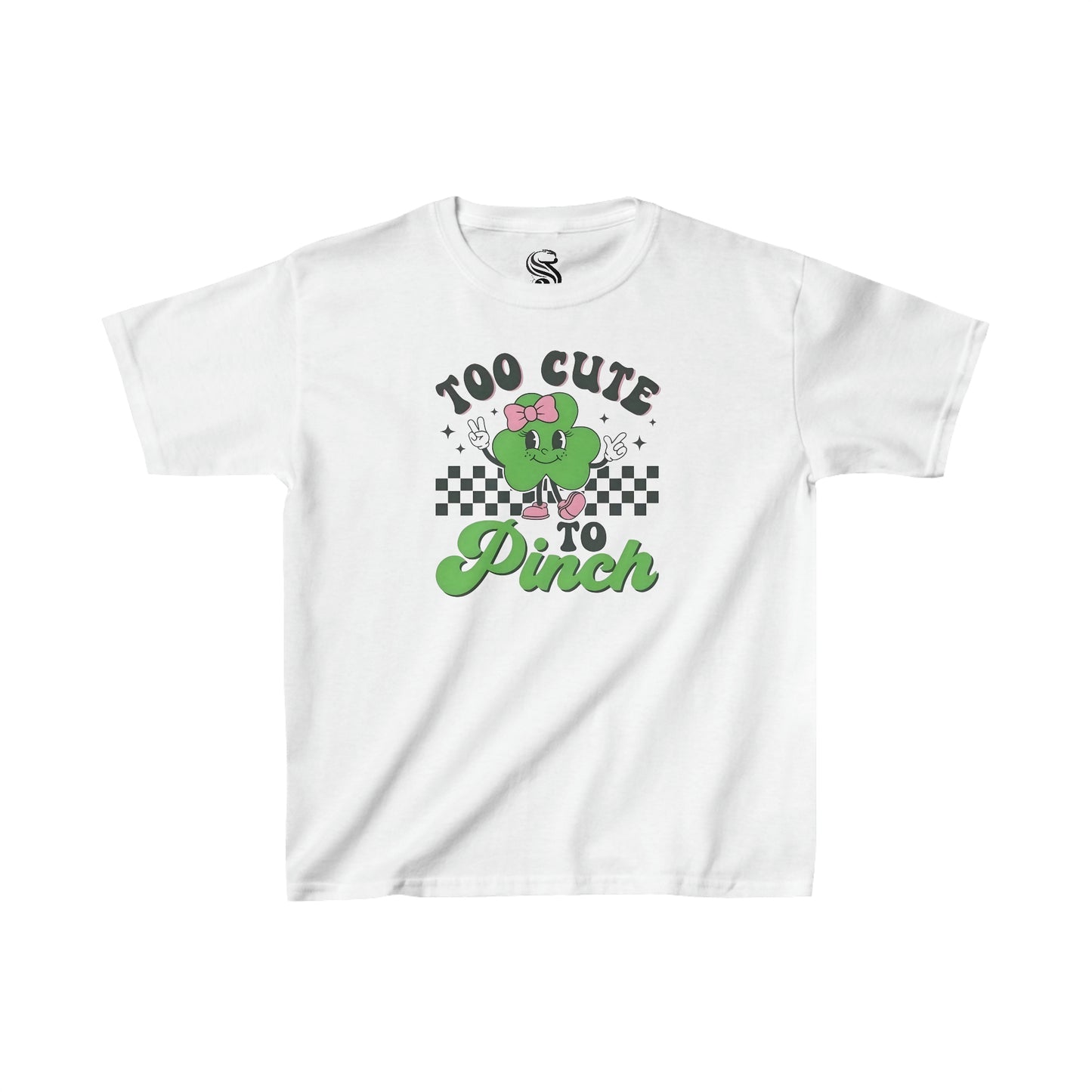 "Too Cute To Pinch" Kids Heavy Cotton Tee