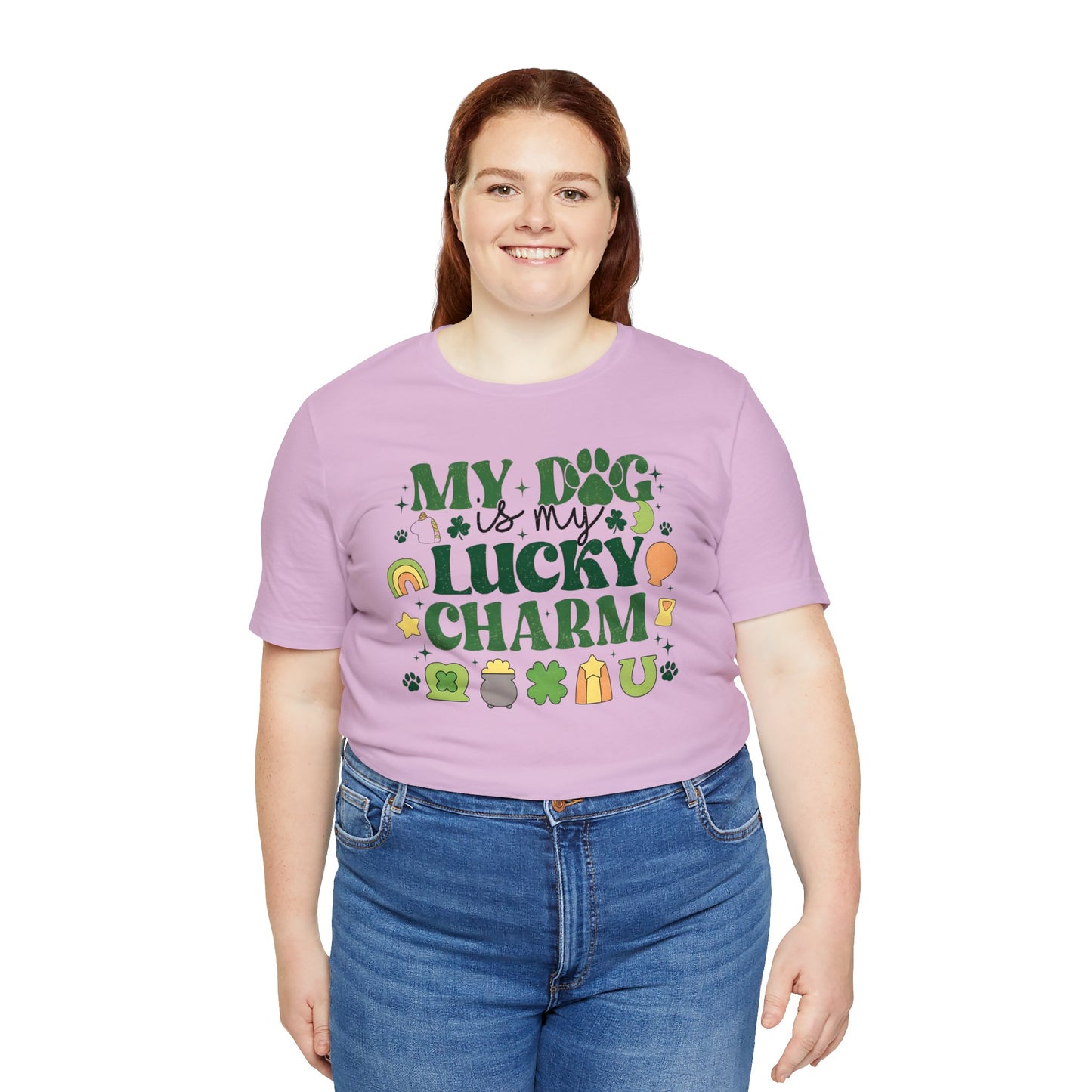 "Lucky Dog"  Unisex Jersey Short Sleeve Tee