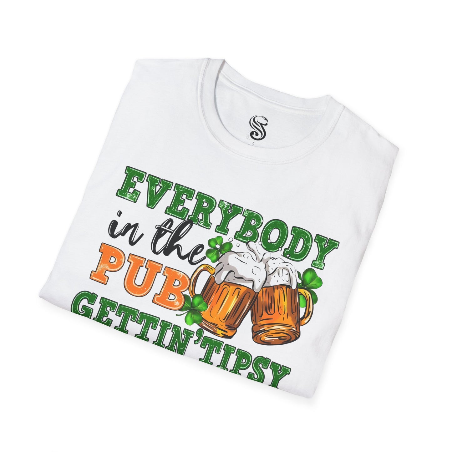 "Everybody In The Pub Getting Tipsy" Unisex Softstyle T-Shirt