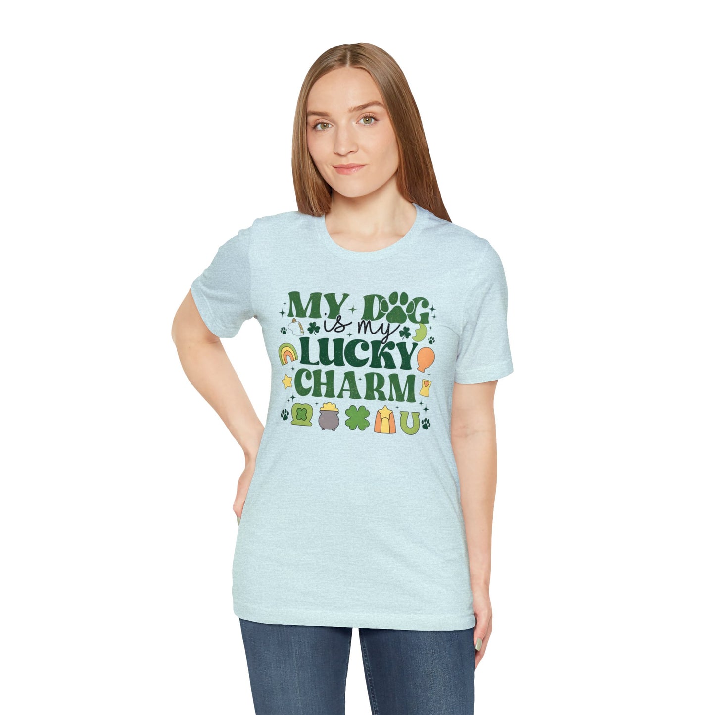 "Lucky Dog"  Unisex Jersey Short Sleeve Tee