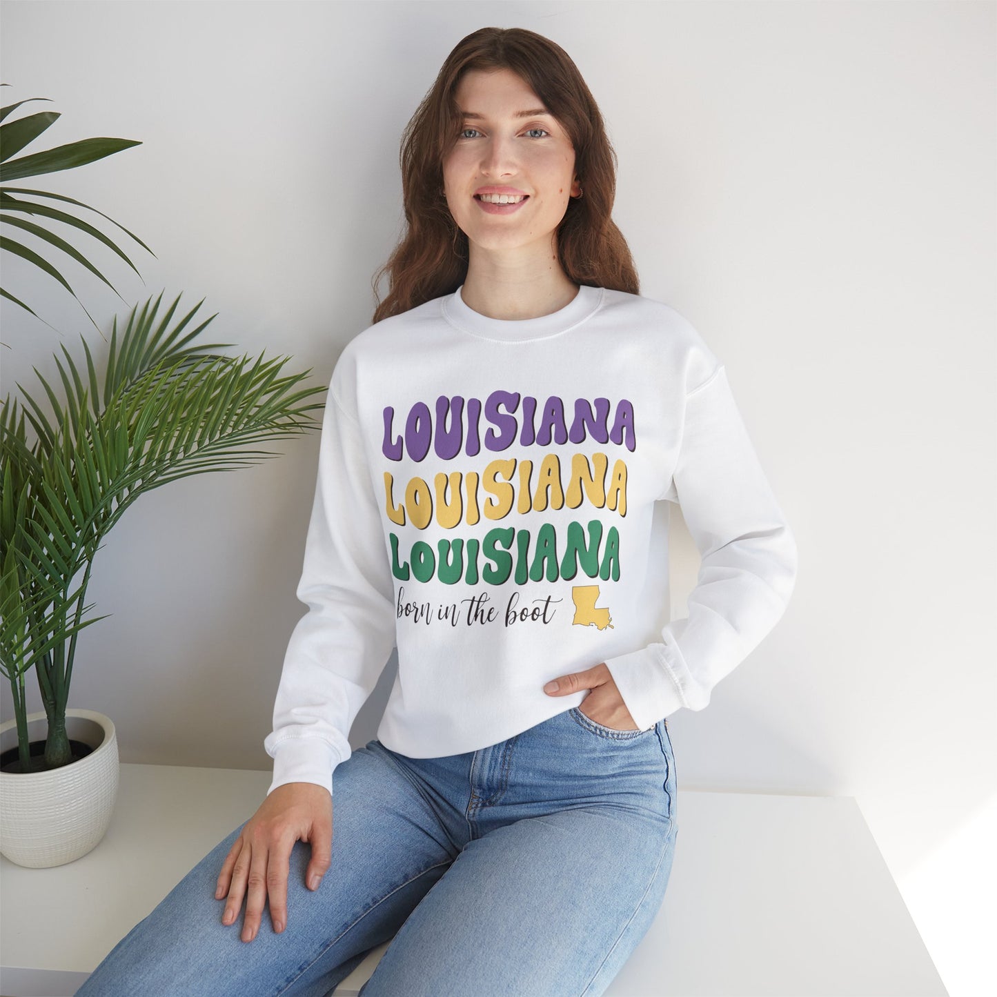 Louisiana Unisex Heavy Blend Crewneck Sweatshirt