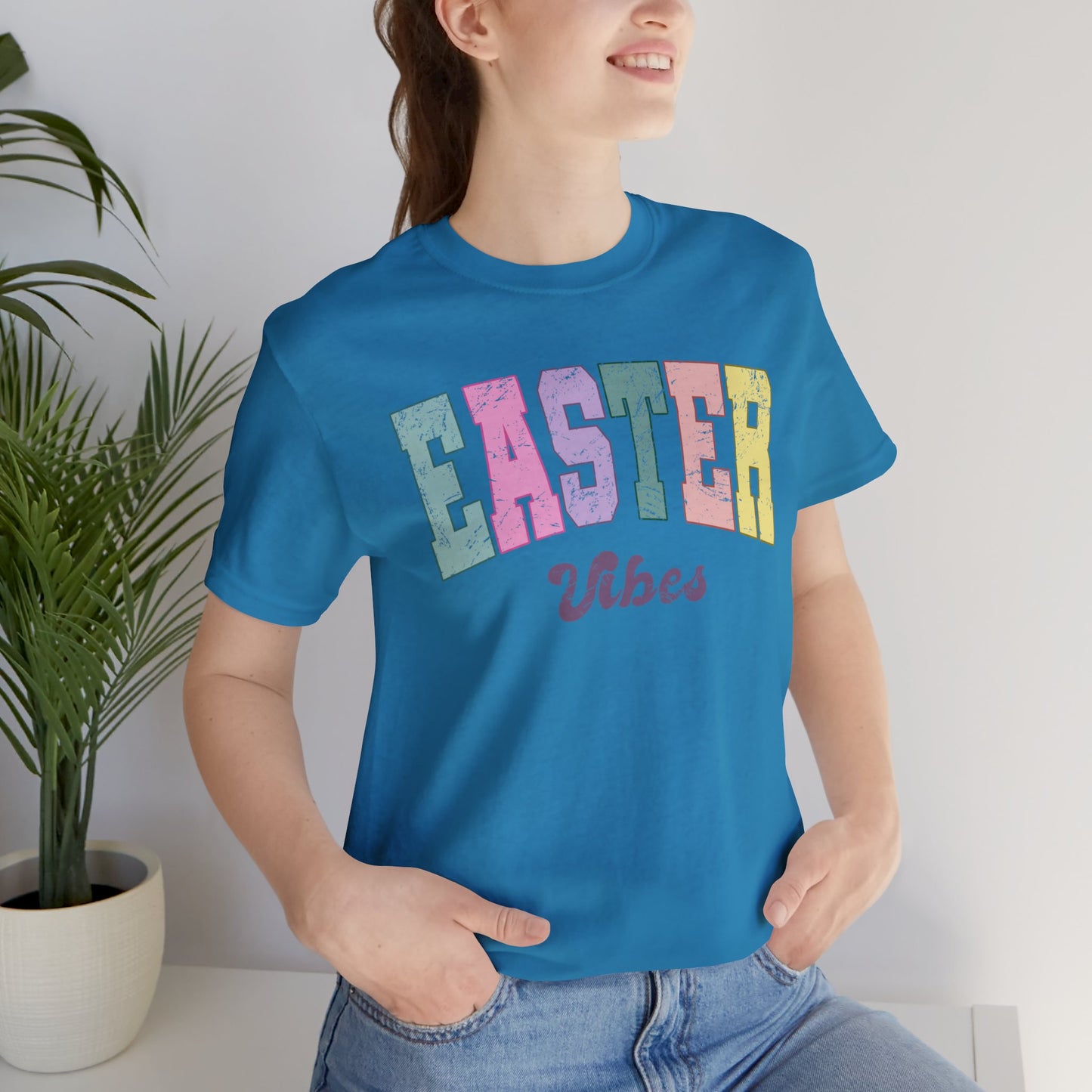 "Easter Vibes" Unisex Jersey Short Sleeve Tee