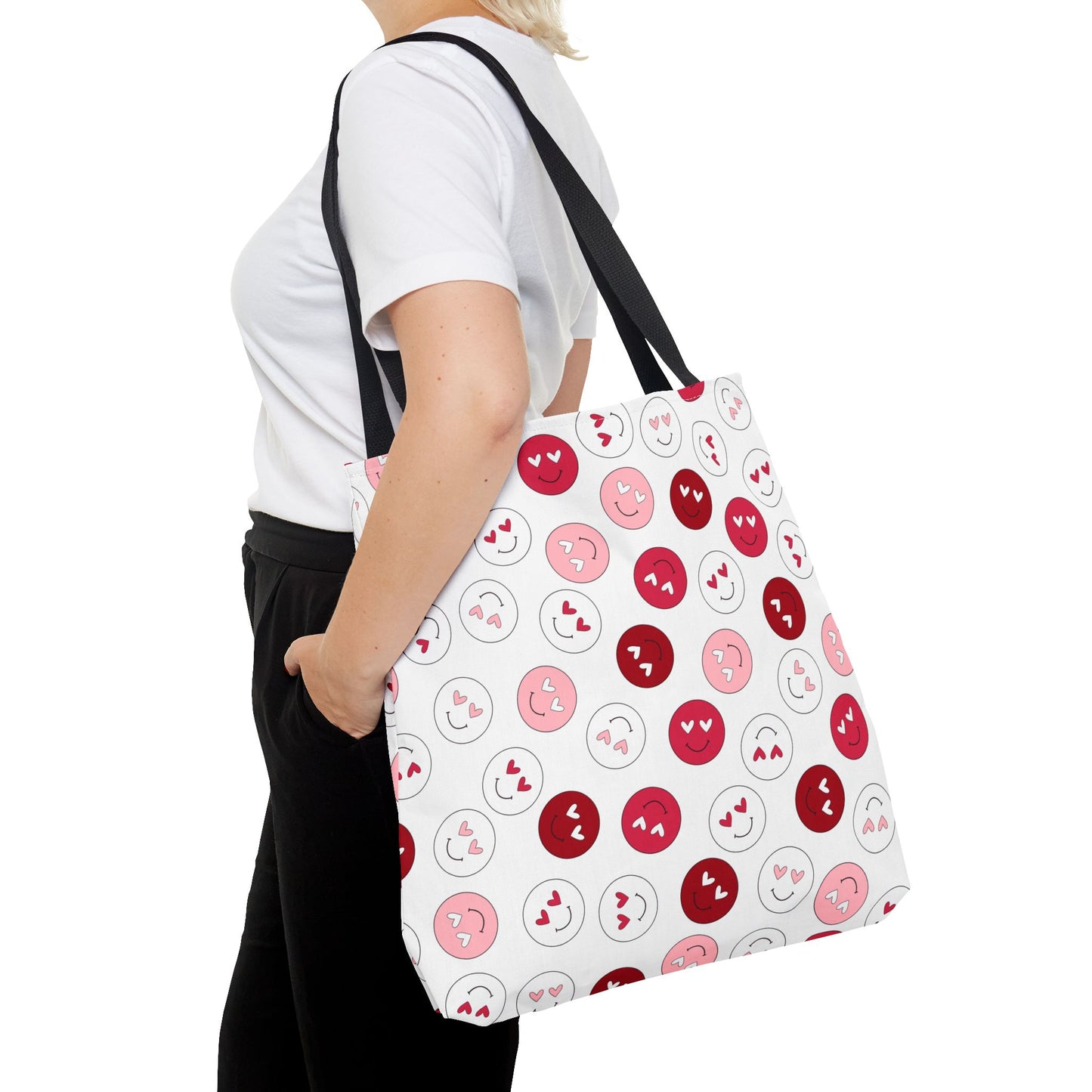 "Love Smiley Face" Tote Bag (AOP)