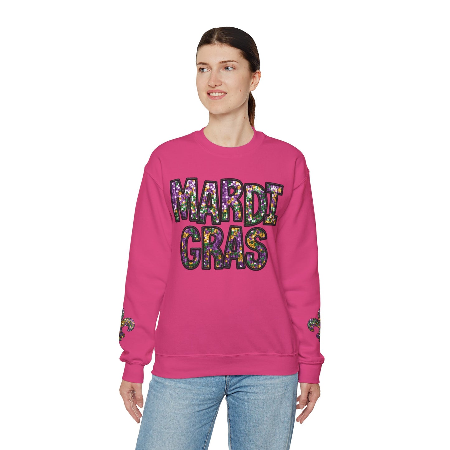 "Carnival Sparkle" Mardi Gras Unisex Heavy Blend Crewneck Sweatshirt