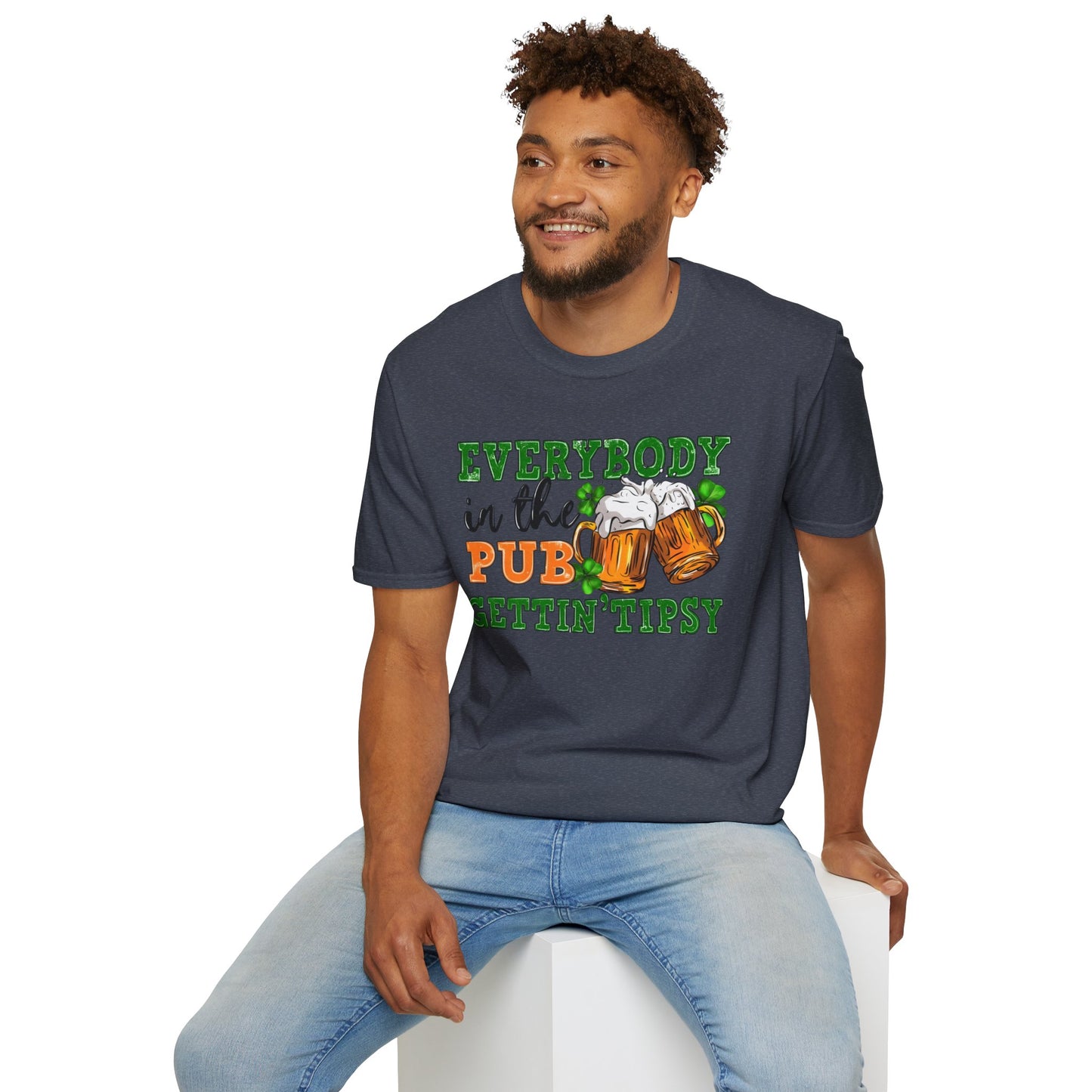 "Everybody In The Pub Getting Tipsy" Unisex Softstyle T-Shirt