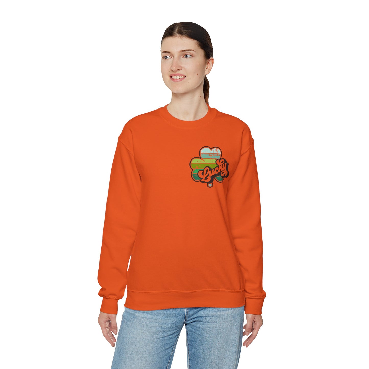 "Luckiest Mama" Heavy Blend Crewneck Sweatshirt