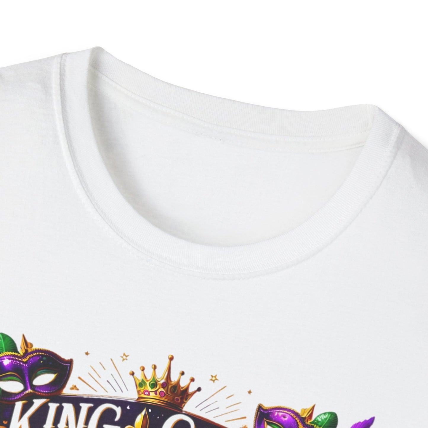 "King Cake Calories Don't Count" Unisex Soft-style T-Shirt