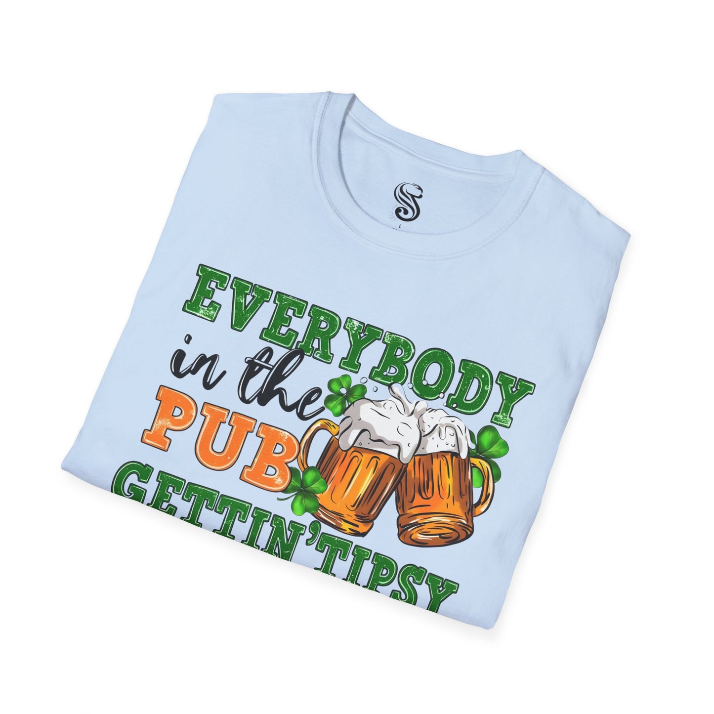 "Everybody In The Pub Getting Tipsy" Unisex Softstyle T-Shirt