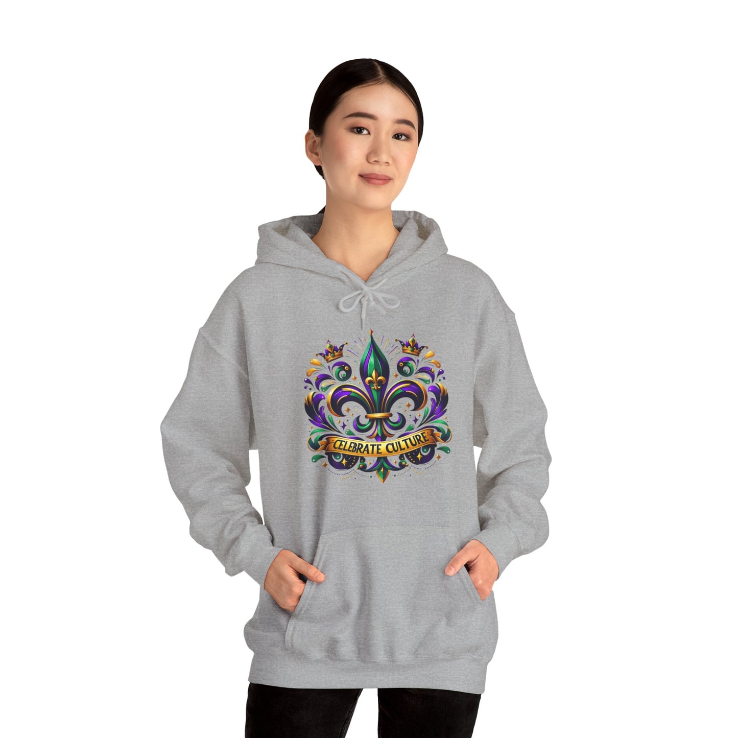 "Celebrate Culture" Mardi Gras Unisex Heavy Blend Hoodie