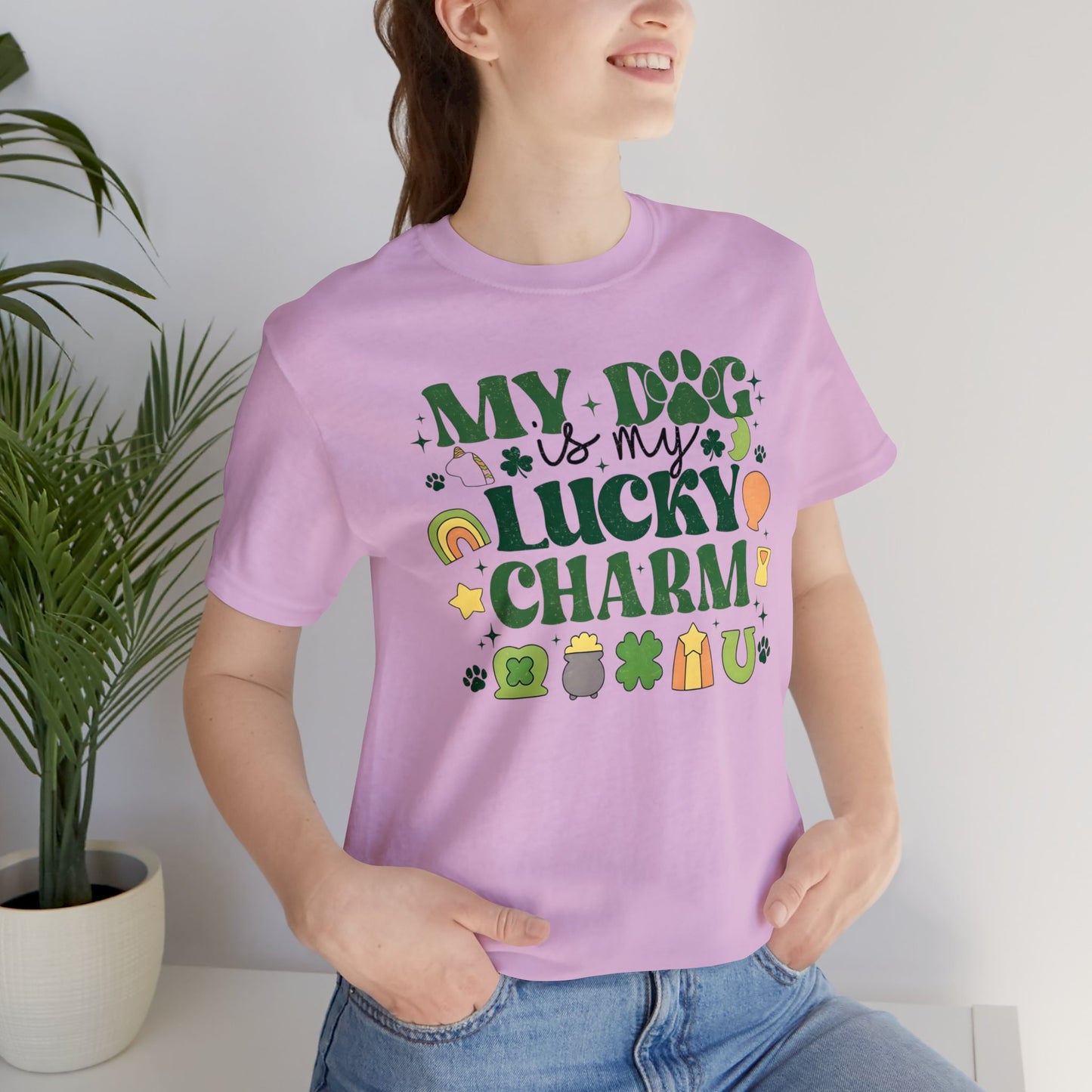 "Lucky Dog"  Unisex Jersey Short Sleeve Tee