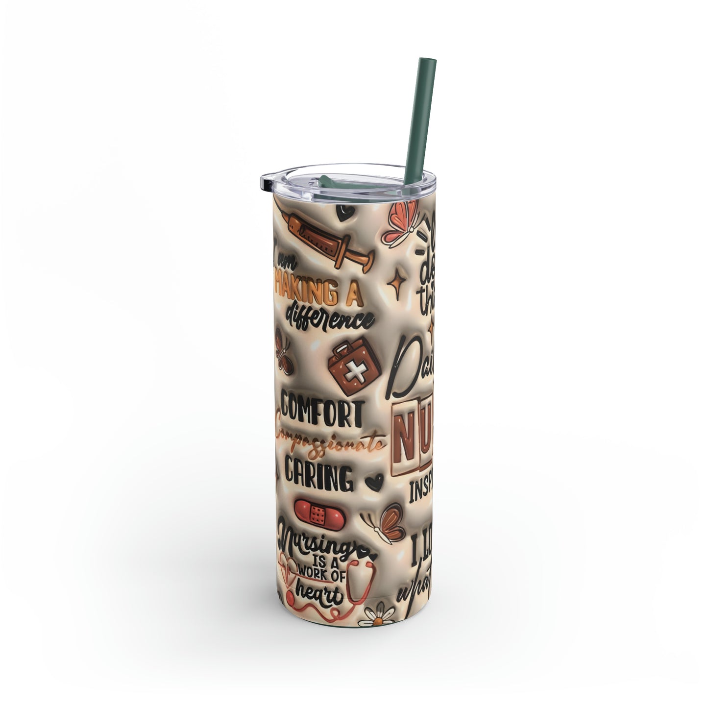 3D "Nurse Daily Dose" Skinny Matte Tumbler, 20oz