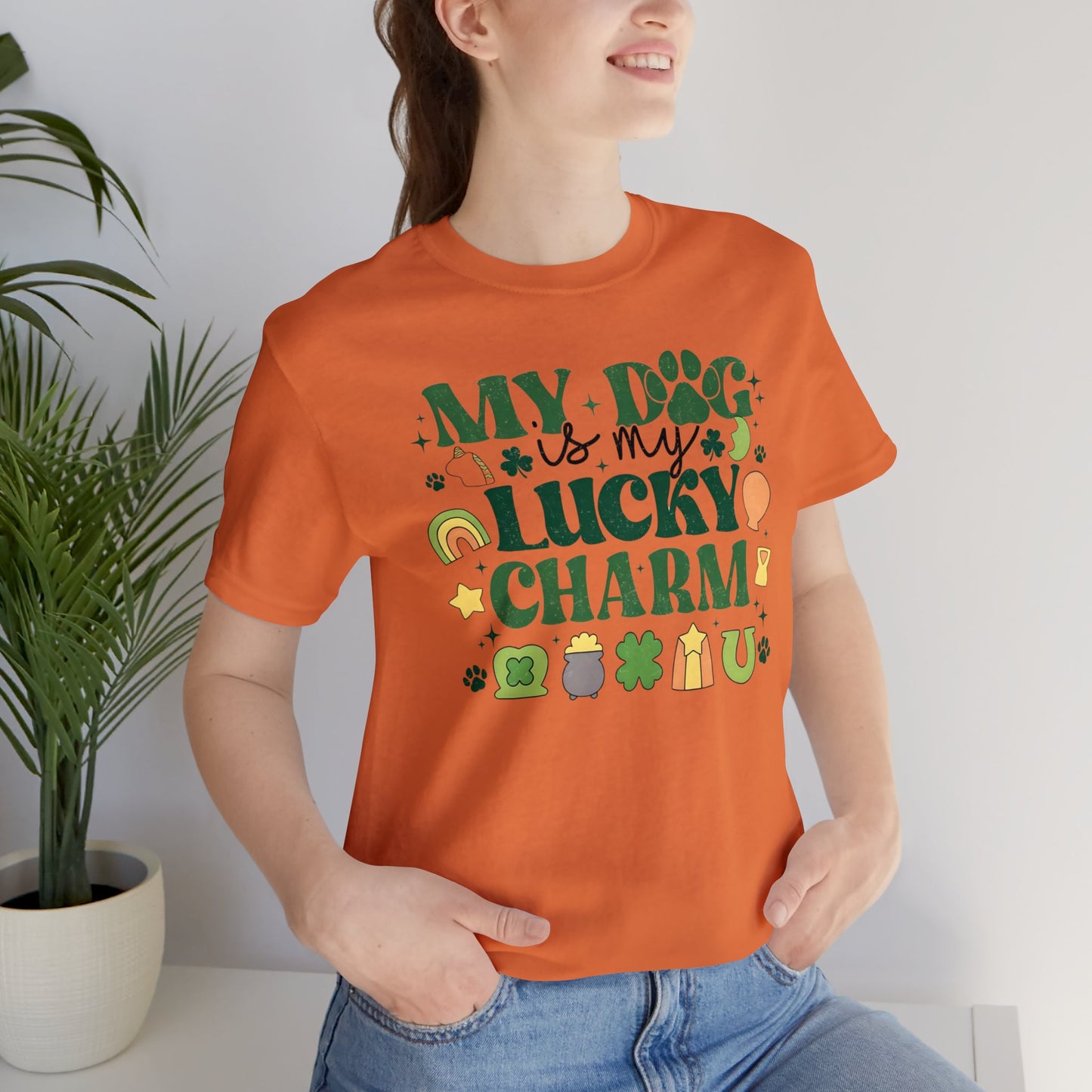 "Lucky Dog"  Unisex Jersey Short Sleeve Tee