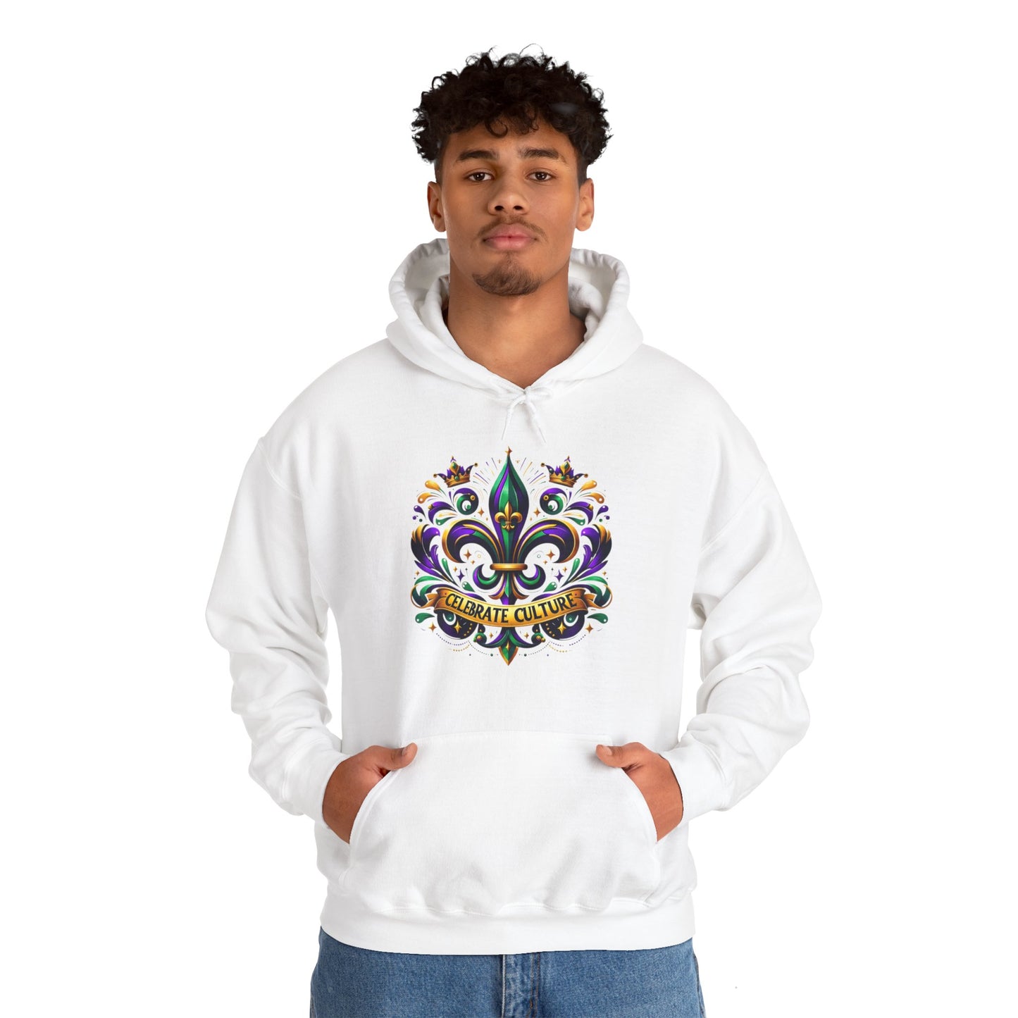 "Celebrate Culture" Mardi Gras Unisex Heavy Blend Hoodie