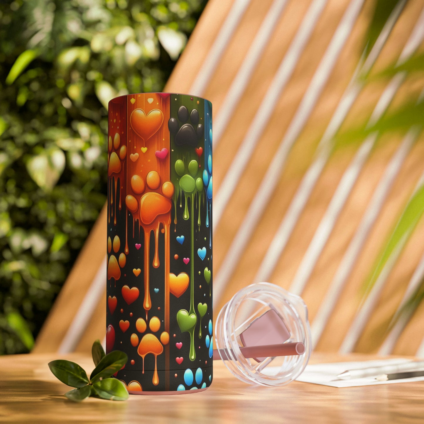 "Paws Drip" Skinny Matte Tumbler, 20oz