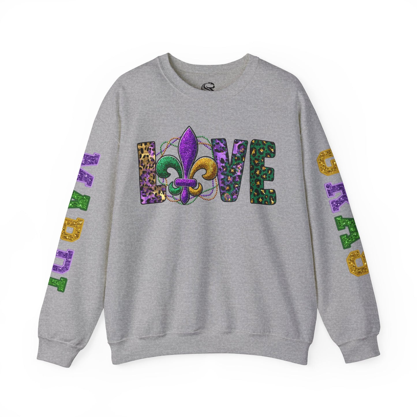 Love Mardi Gras Unisex Heavy Blend Crewneck Sweatshirt