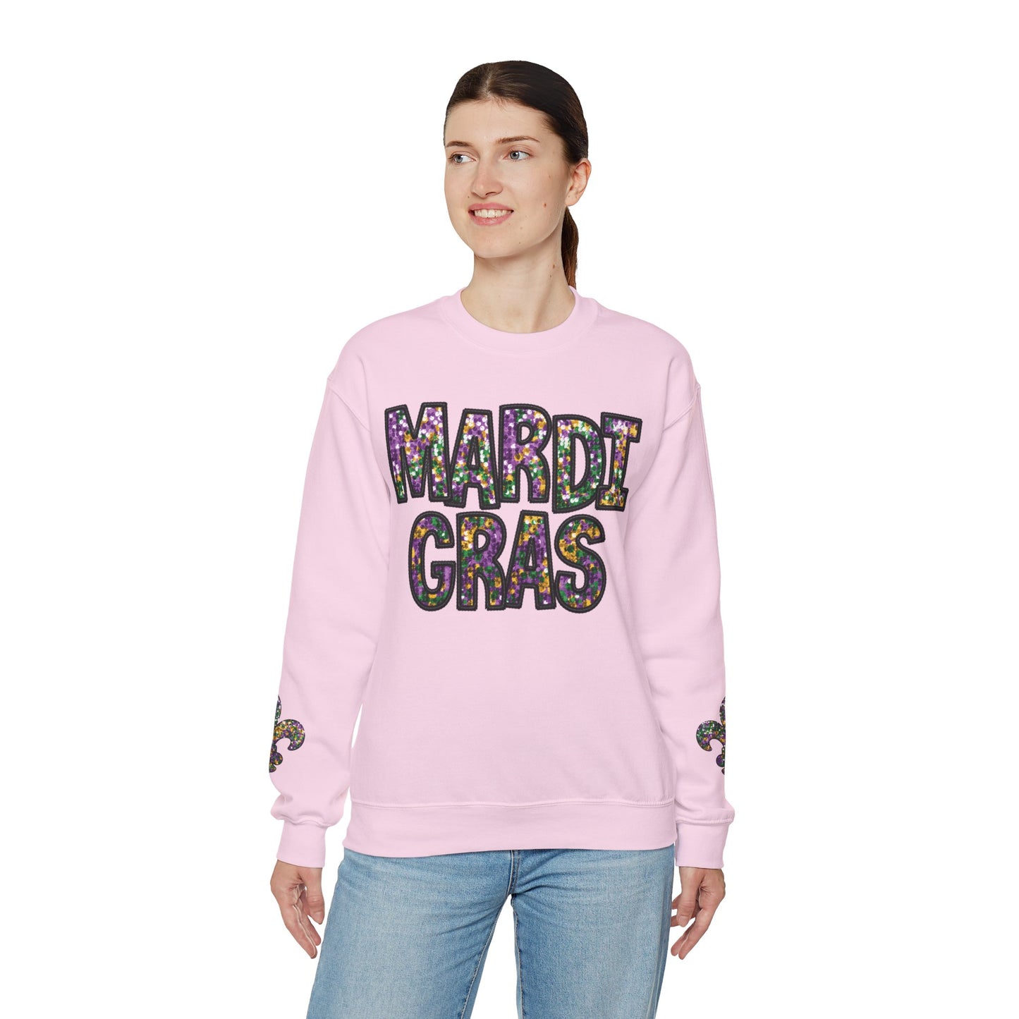 "Carnival Sparkle" Mardi Gras Unisex Heavy Blend Crewneck Sweatshirt