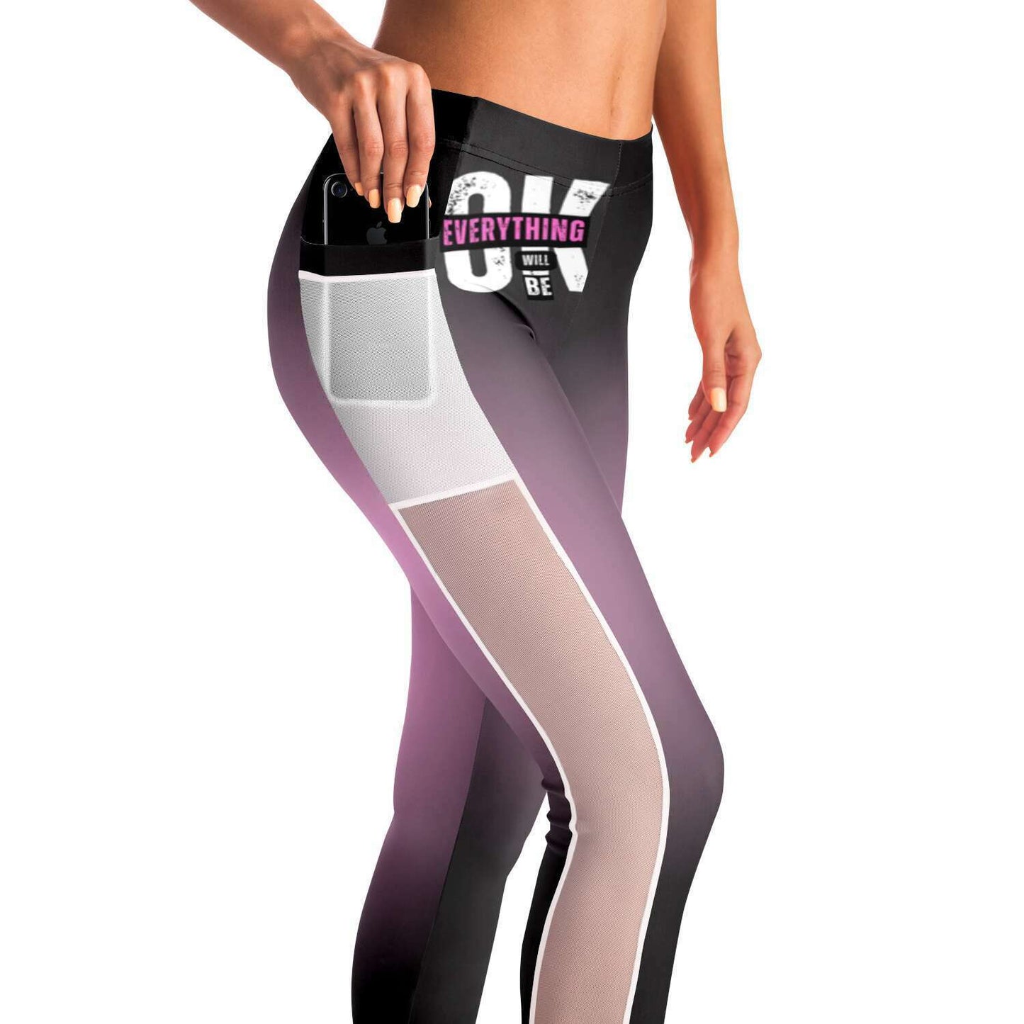 "Everything Will Be Ok" Mesh Pocket Legging