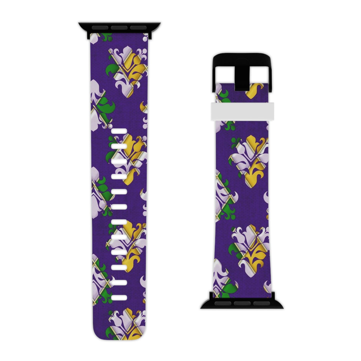 Mardi Gras Flower Design Band for Apple Watch