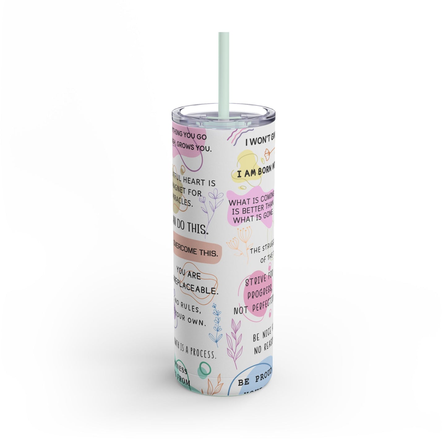 Copy of "Daily Reminders" Skinny Matte Tumbler, 20oz