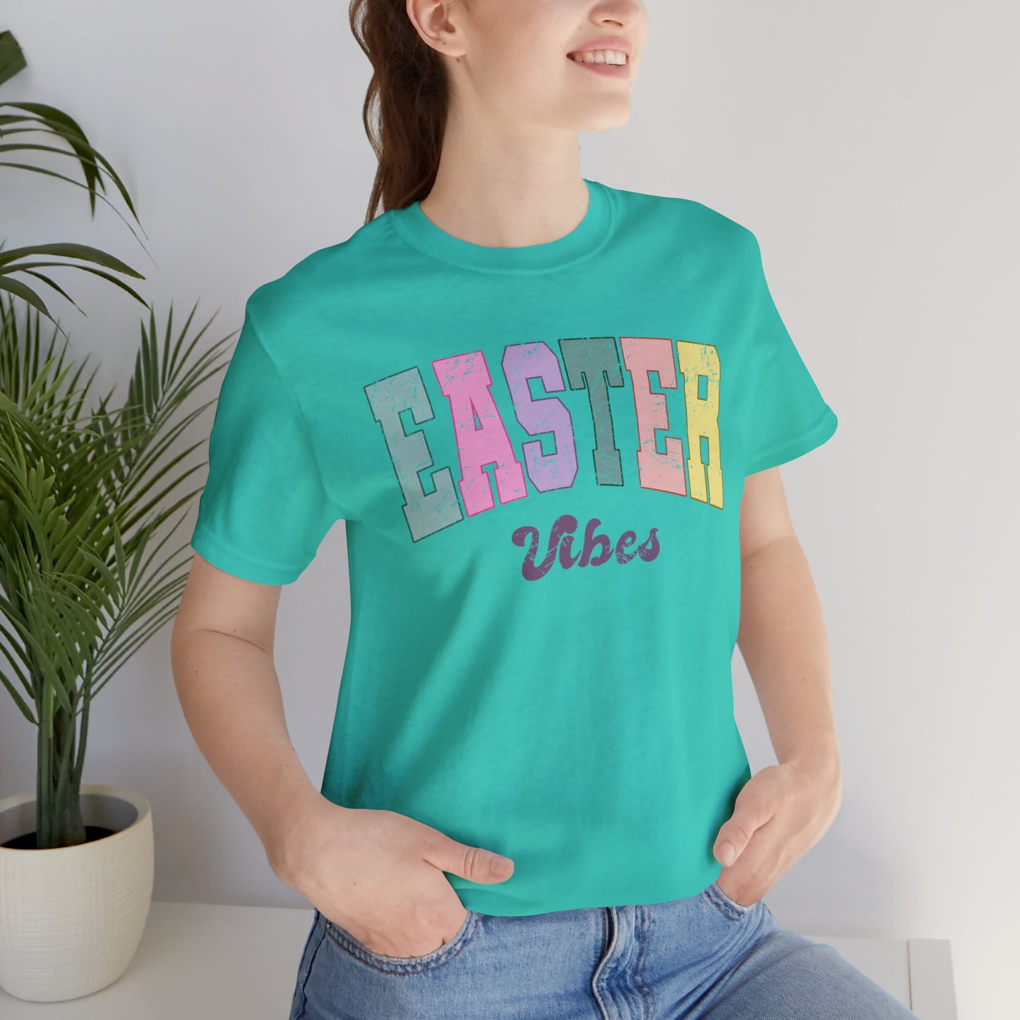 "Easter Vibes" Unisex Jersey Short Sleeve Tee