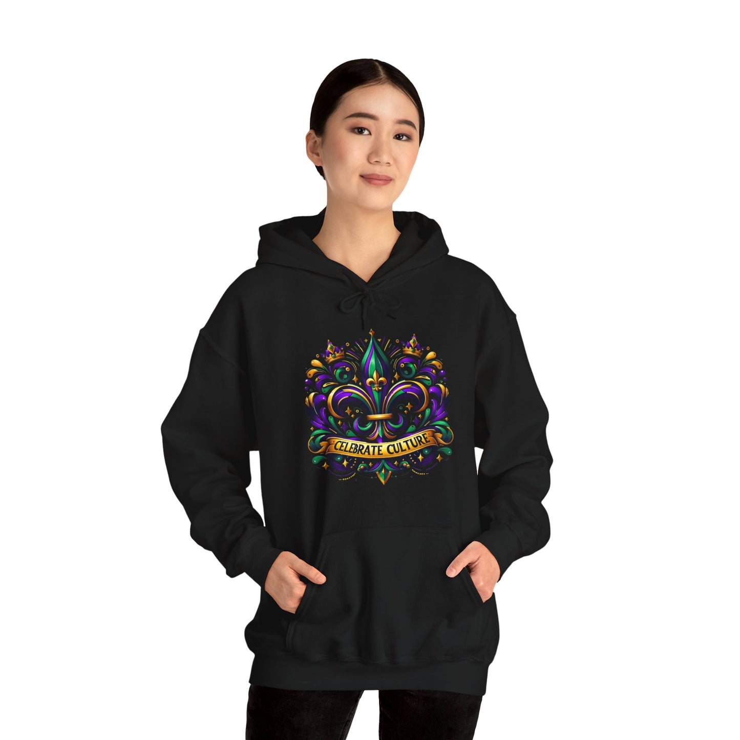 "Celebrate Culture" Mardi Gras Unisex Heavy Blend Hoodie