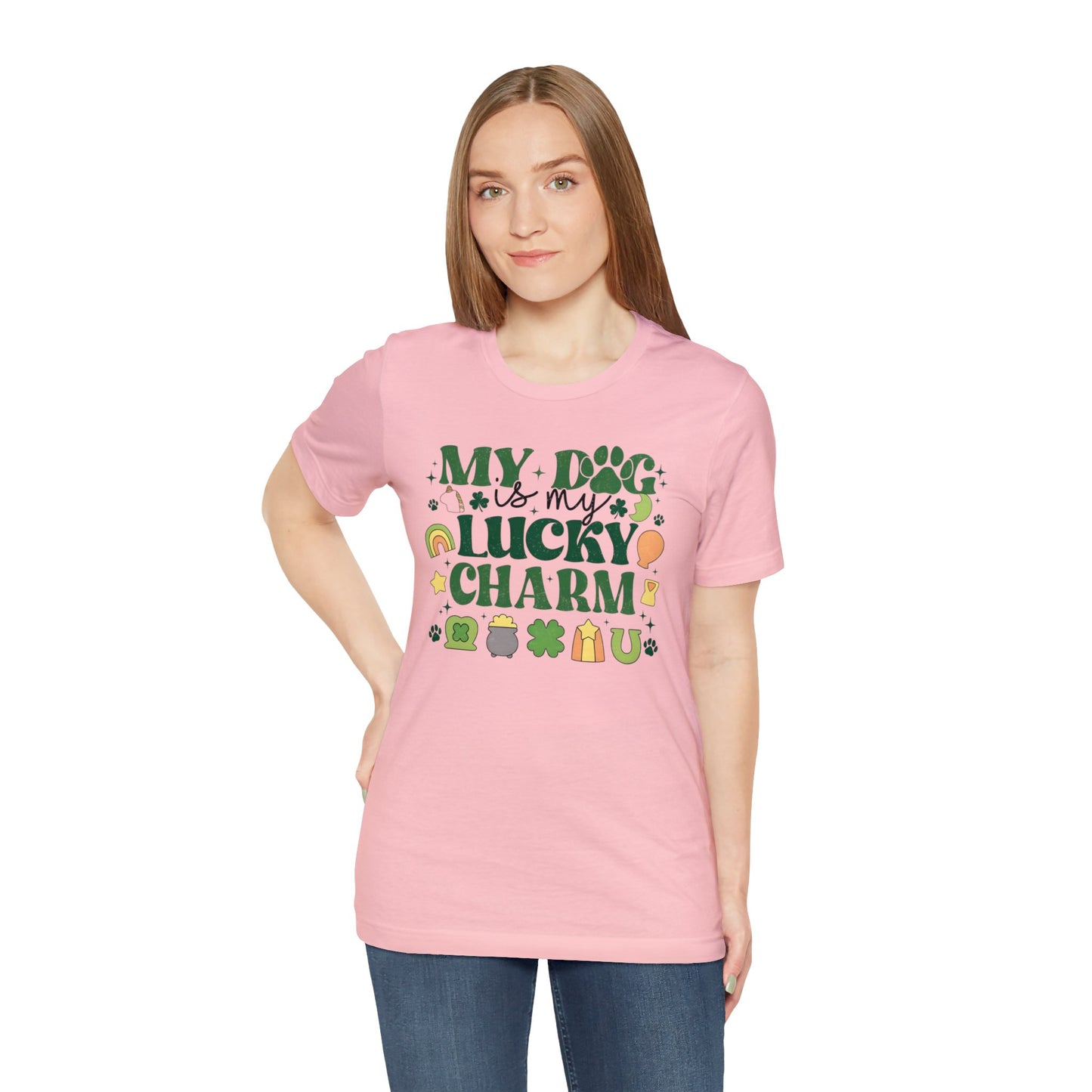 "Lucky Dog"  Unisex Jersey Short Sleeve Tee