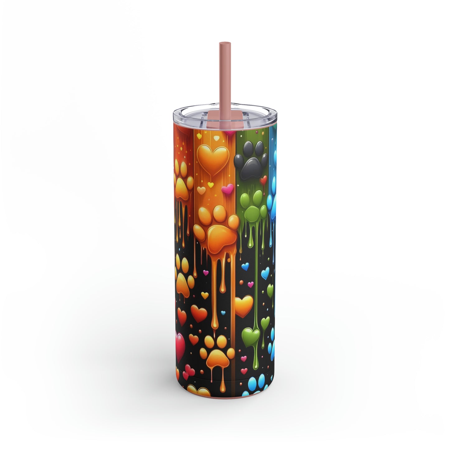 "Paws Drip" Skinny Matte Tumbler, 20oz