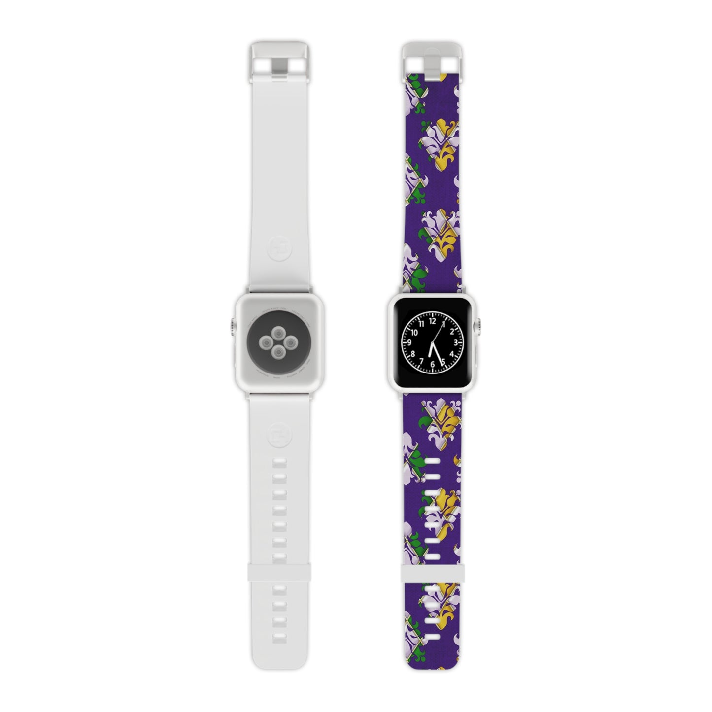 Mardi Gras Flower Design Band for Apple Watch