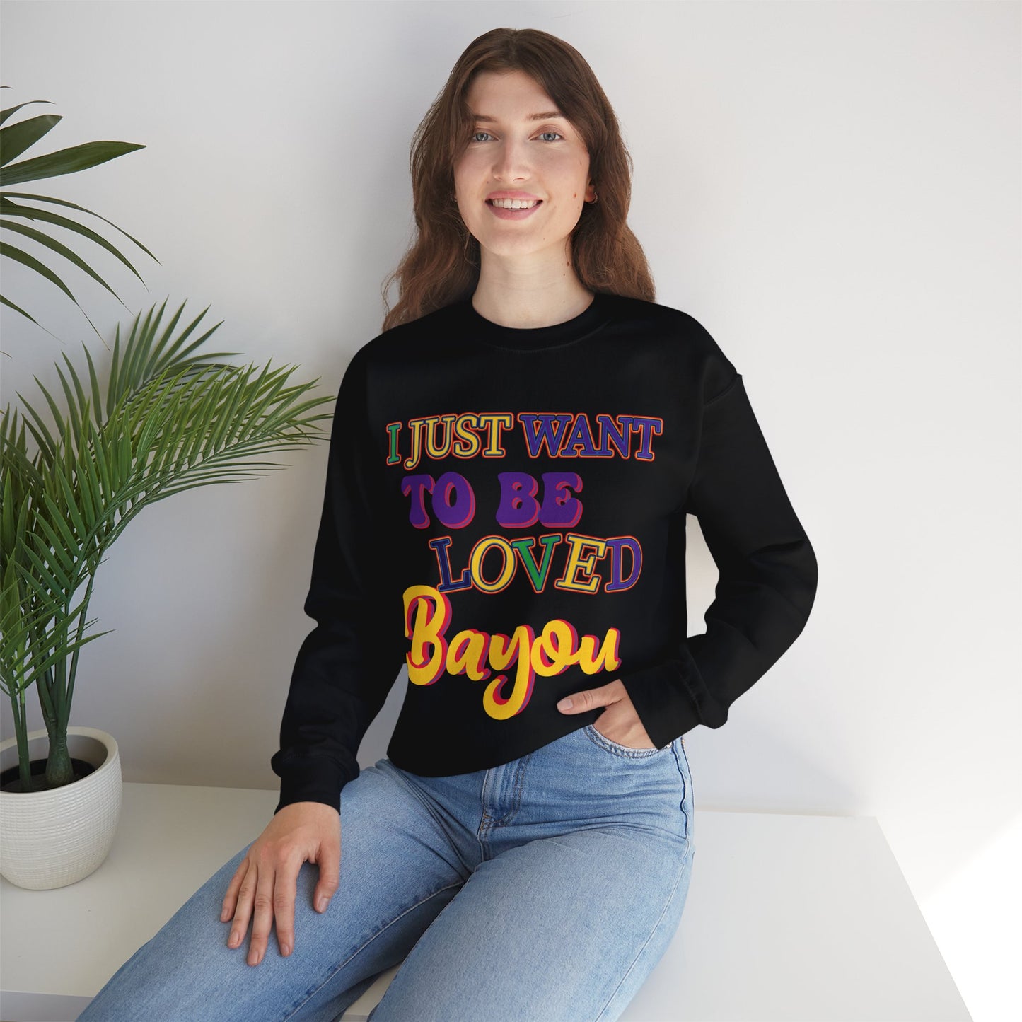 "Loved Bayou" Unisex Heavy Blend Crewneck Sweatshirt