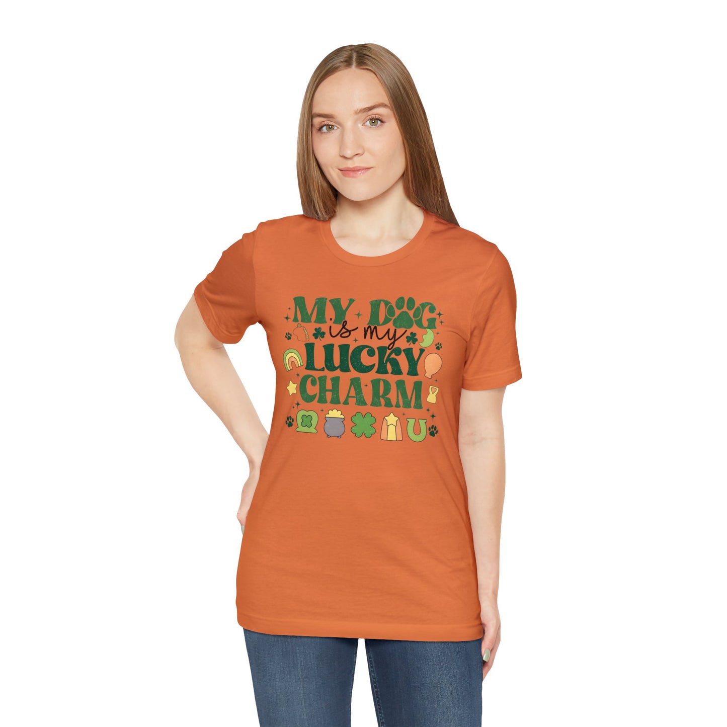 "Lucky Dog"  Unisex Jersey Short Sleeve Tee