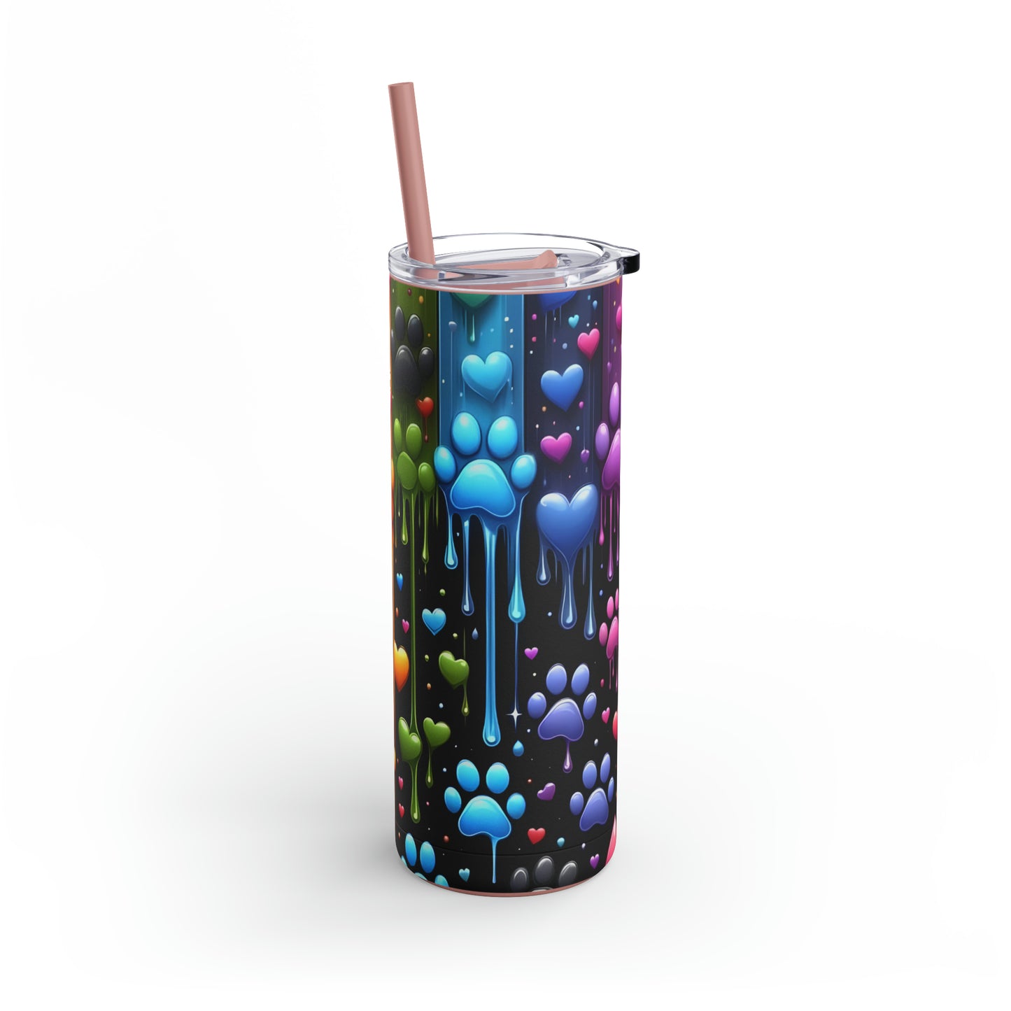 "Paws Drip" Skinny Matte Tumbler, 20oz