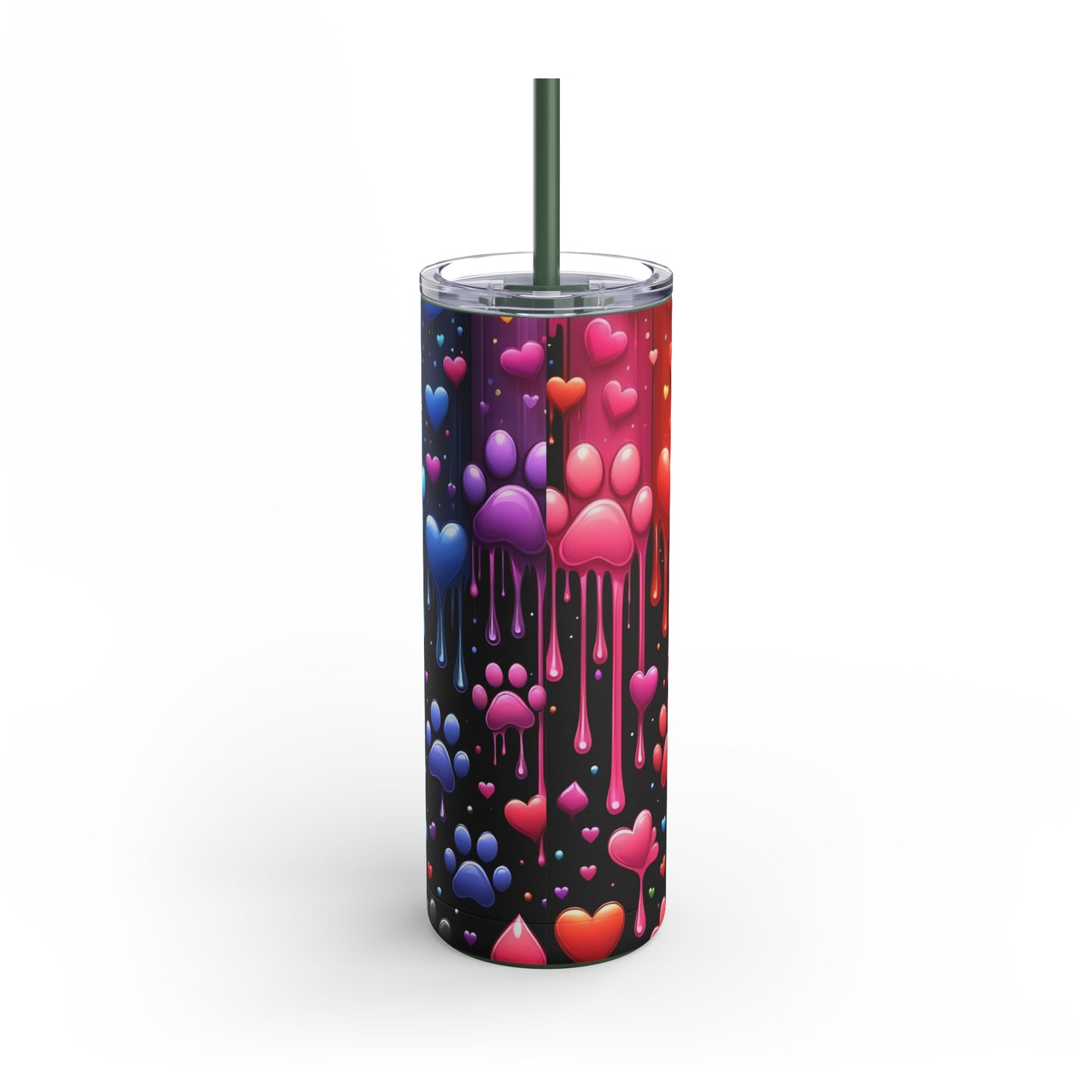 "Paws Drip" Skinny Matte Tumbler, 20oz