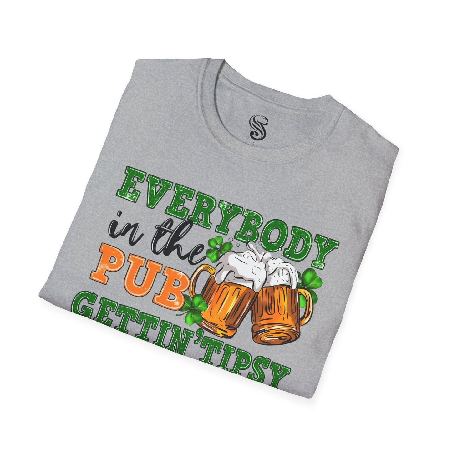 "Everybody In The Pub Getting Tipsy" Unisex Softstyle T-Shirt