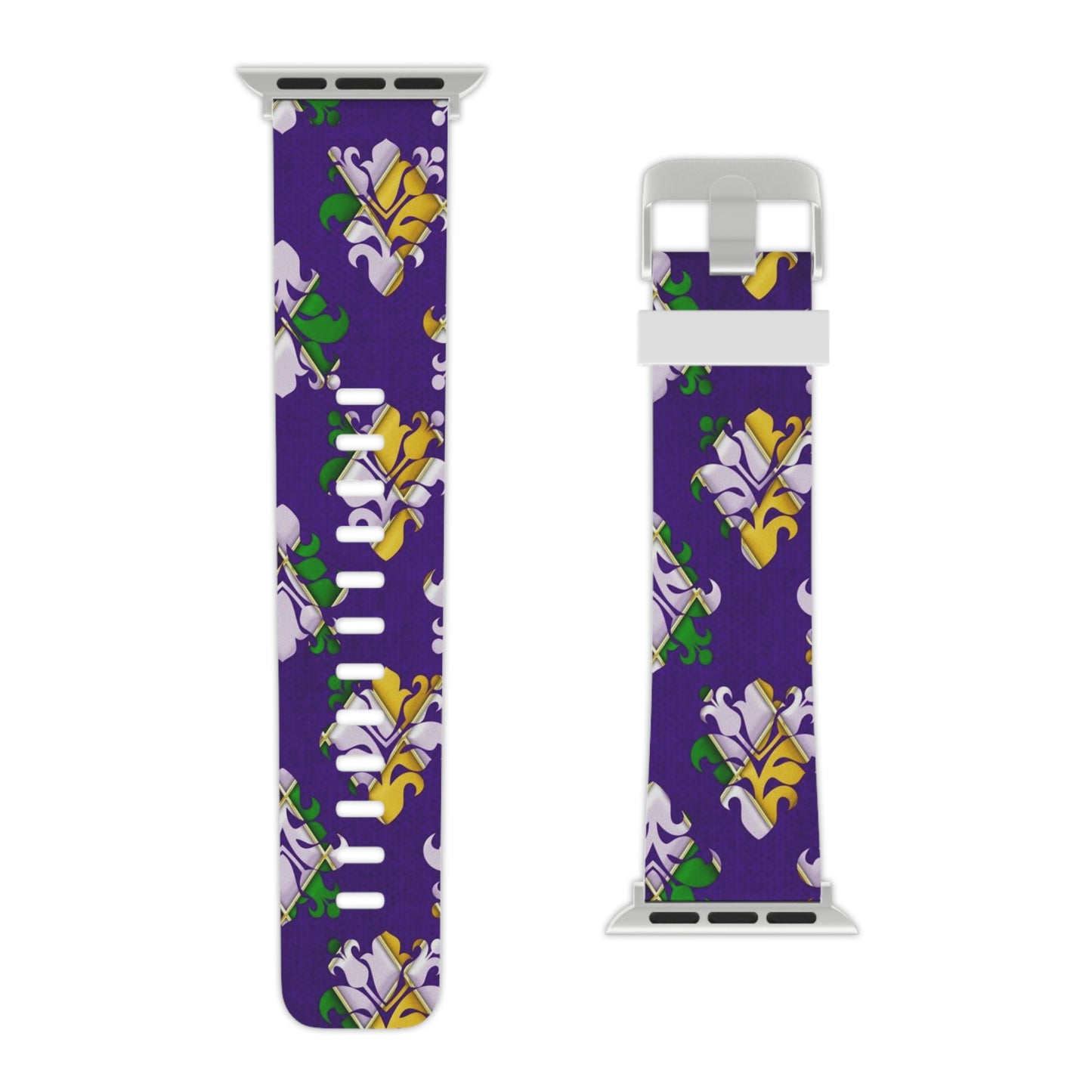 Mardi Gras Flower Design Band for Apple Watch