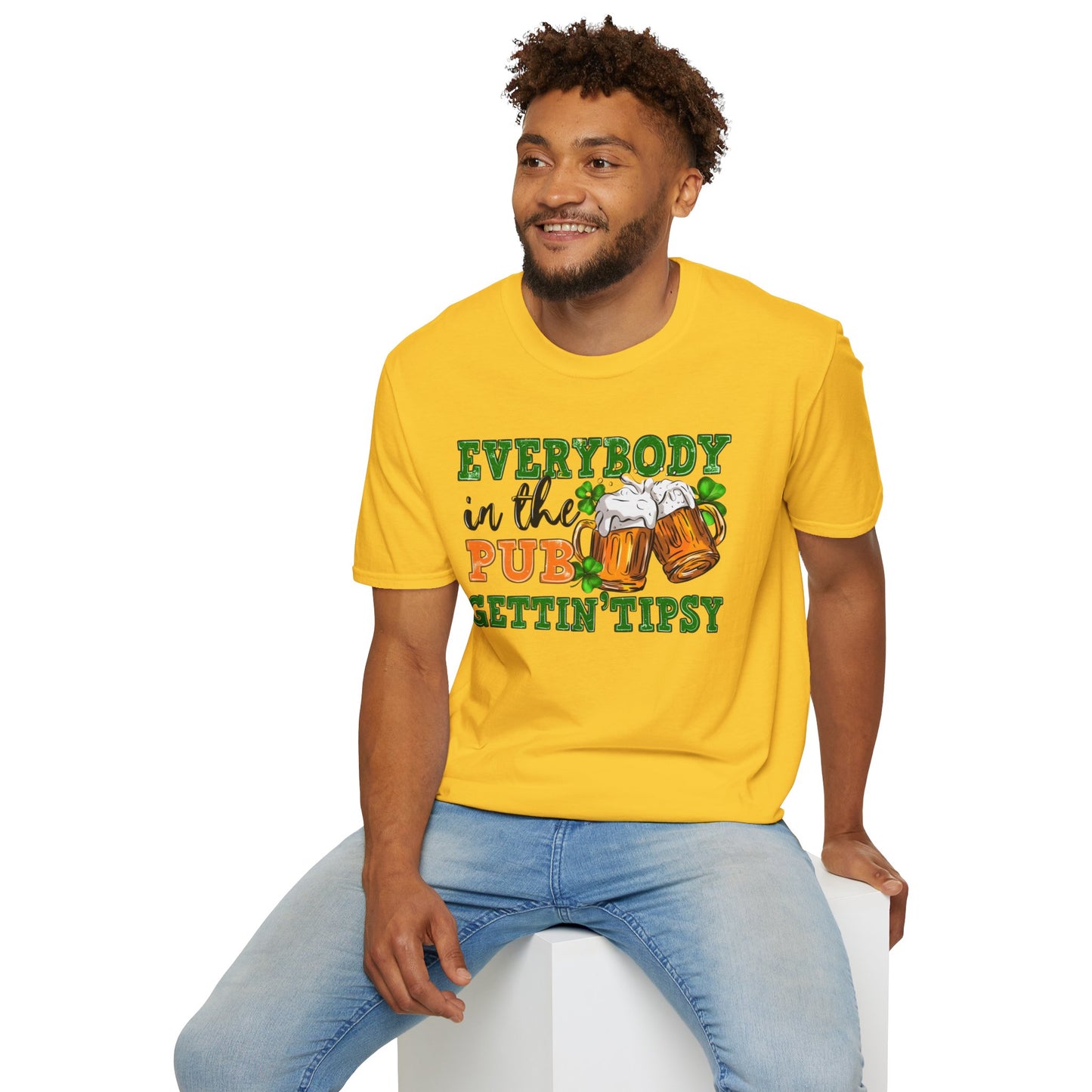 "Everybody In The Pub Getting Tipsy" Unisex Softstyle T-Shirt