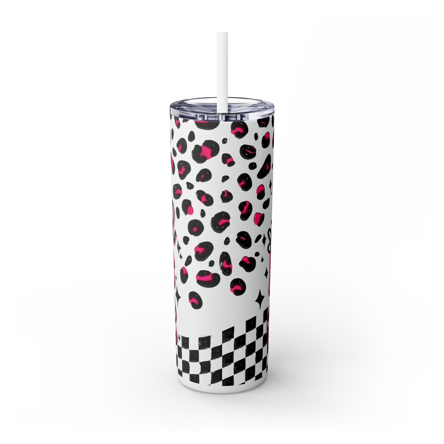 3D "Overstimulated Moms Club" Skinny Tumbler with Straw, 20oz