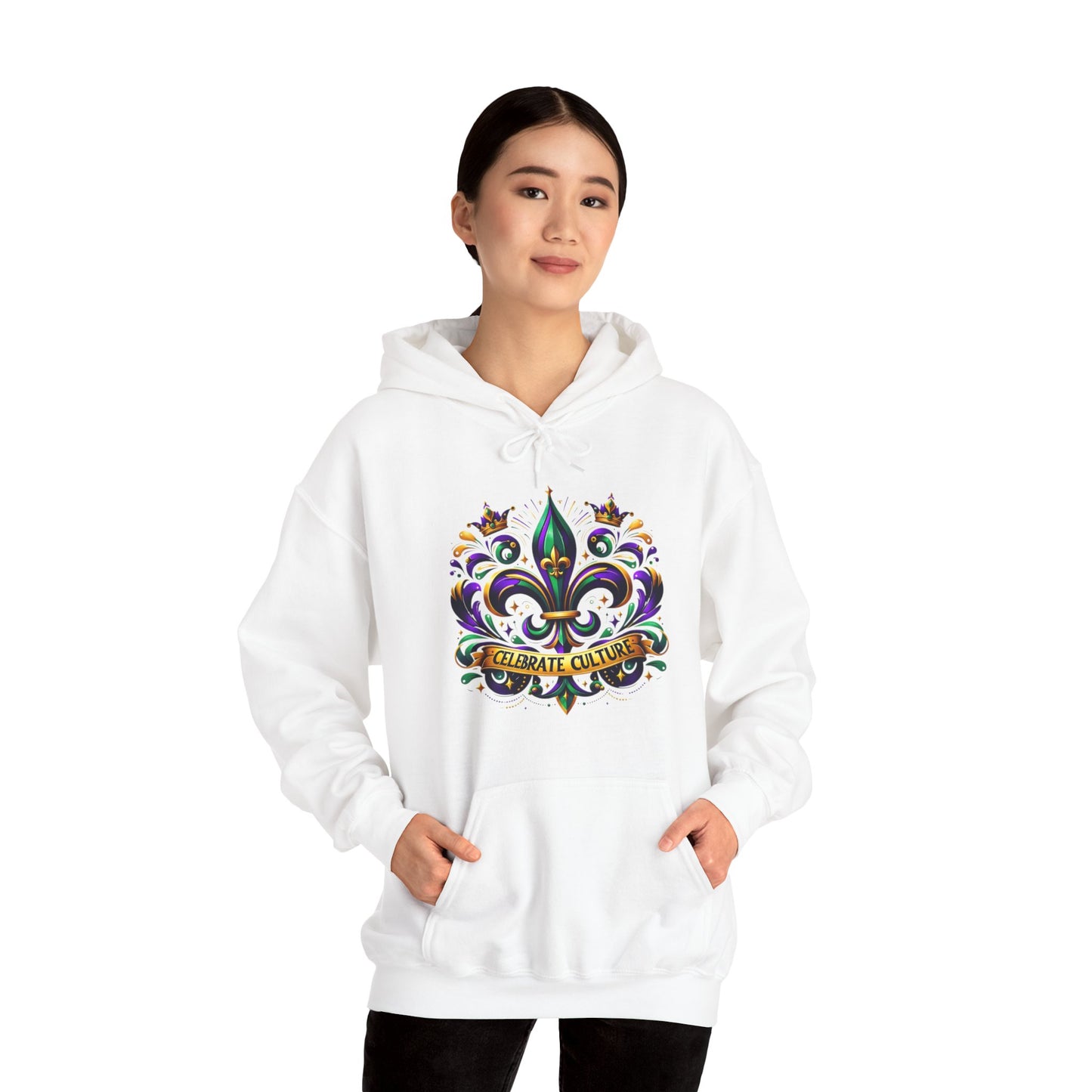 "Celebrate Culture" Mardi Gras Unisex Heavy Blend Hoodie