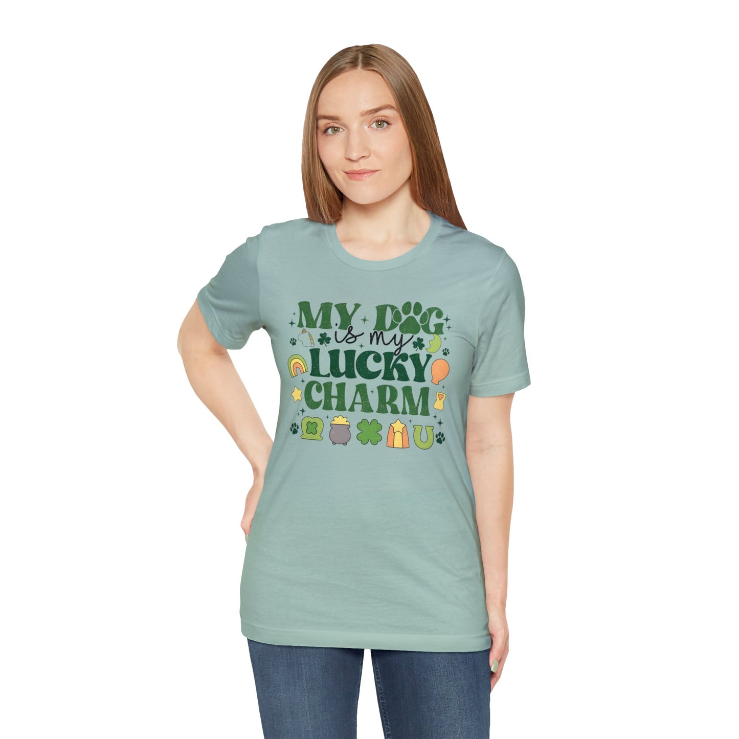 "Lucky Dog"  Unisex Jersey Short Sleeve Tee