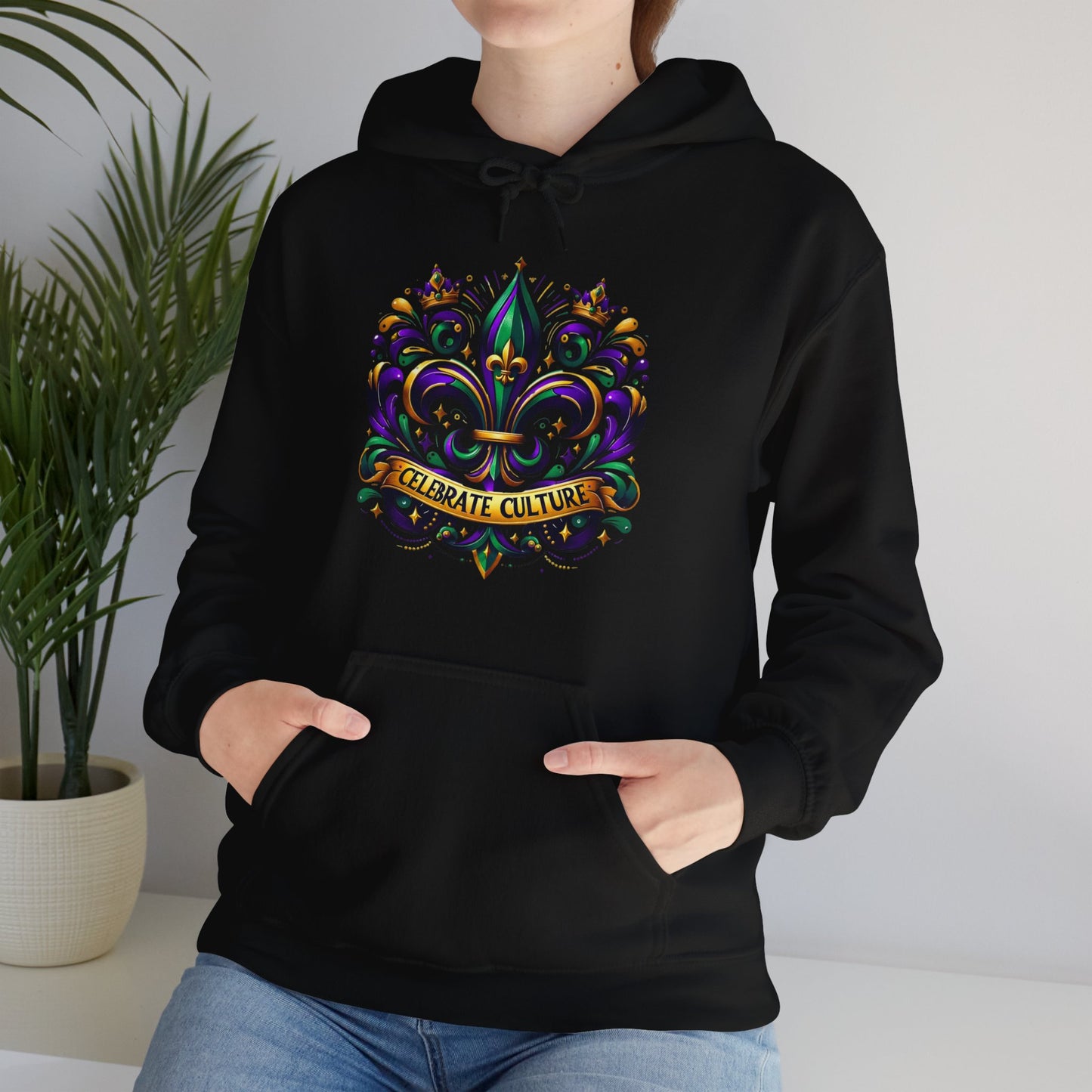 "Celebrate Culture" Mardi Gras Unisex Heavy Blend Hoodie