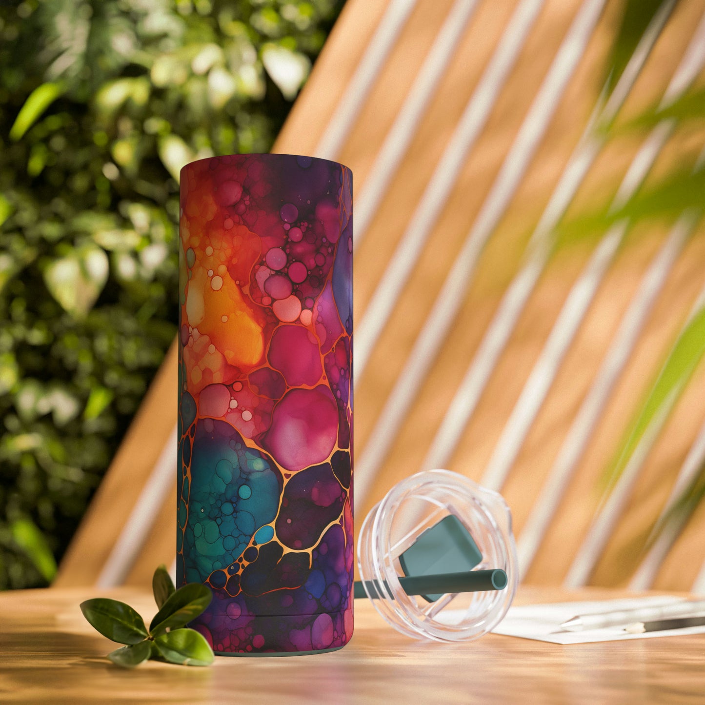 Colorful Skinny Matte Tumbler, 20oz