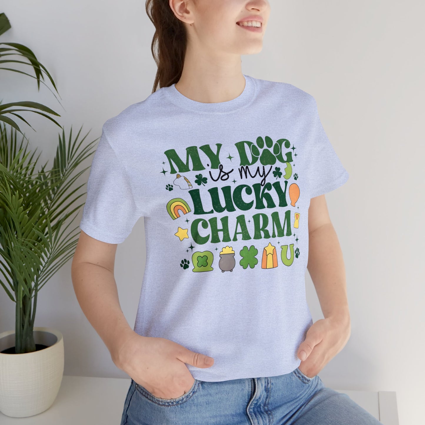 "Lucky Dog"  Unisex Jersey Short Sleeve Tee